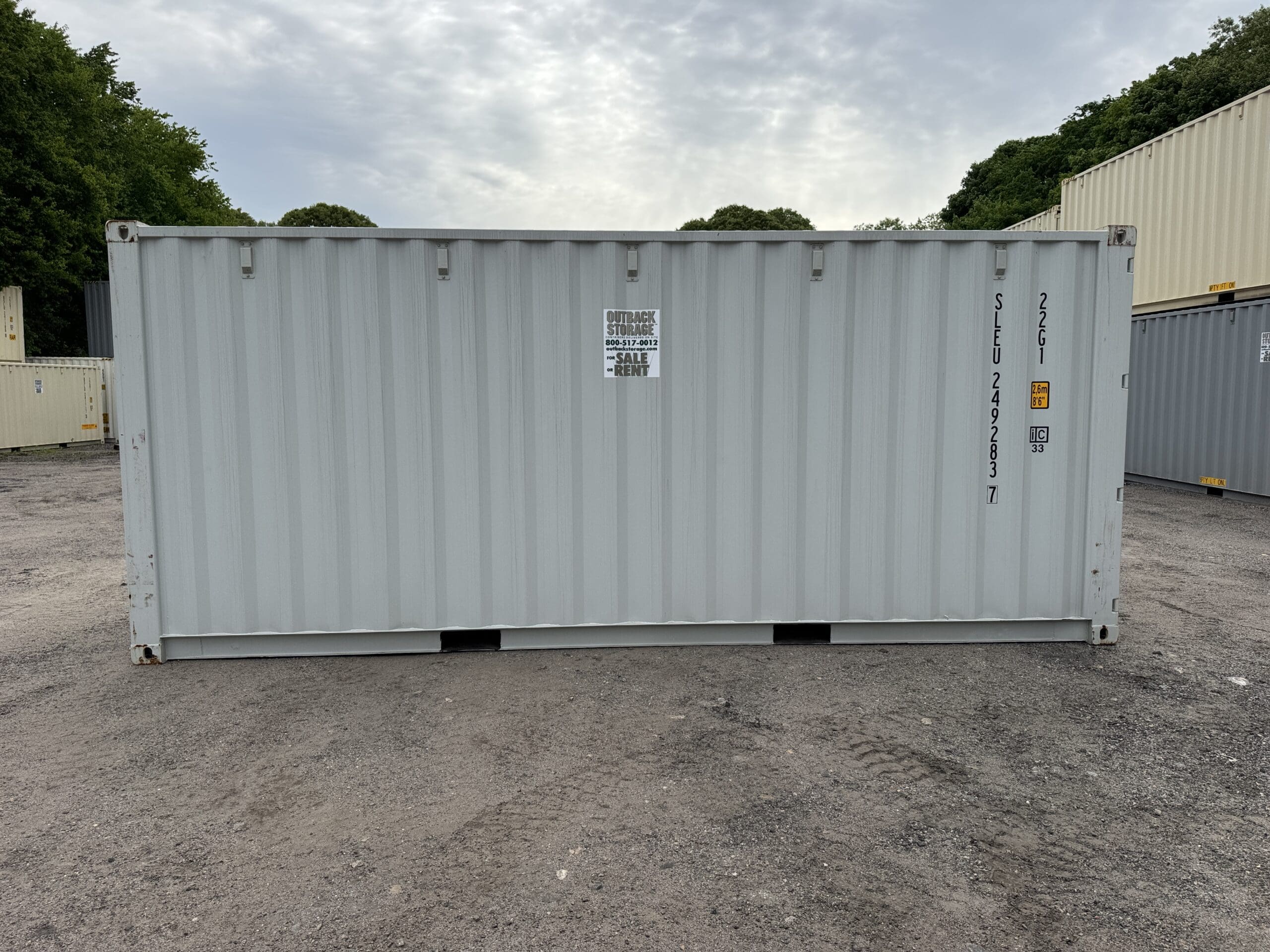 20ft New Shipping Container – Wind & Watertight – Gray — 20ft — new (image 12 of 12)