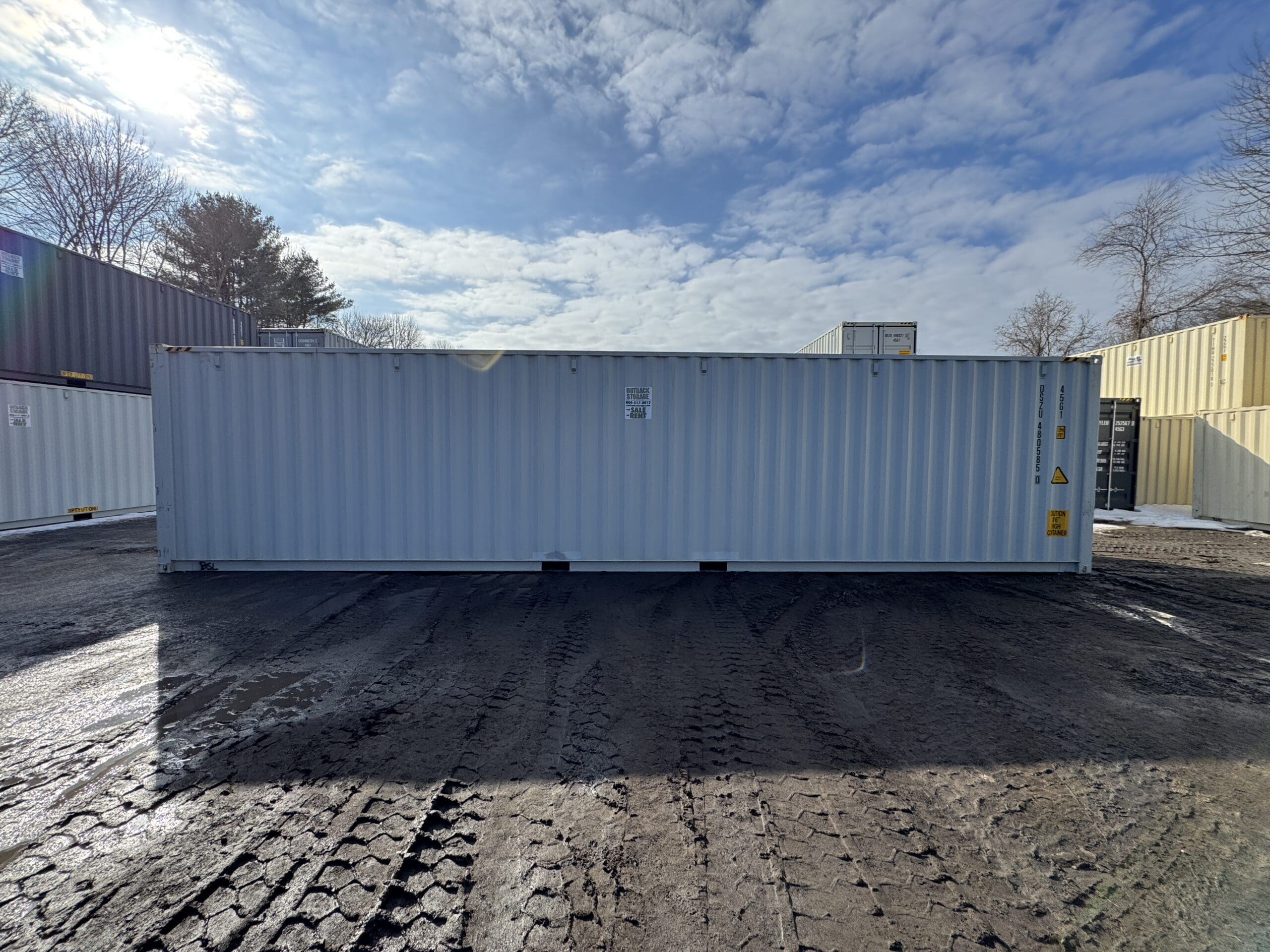40ft New High Cube Shipping Container – Wind & Watertight – Gray — 40ft — new (image 8 of 12)