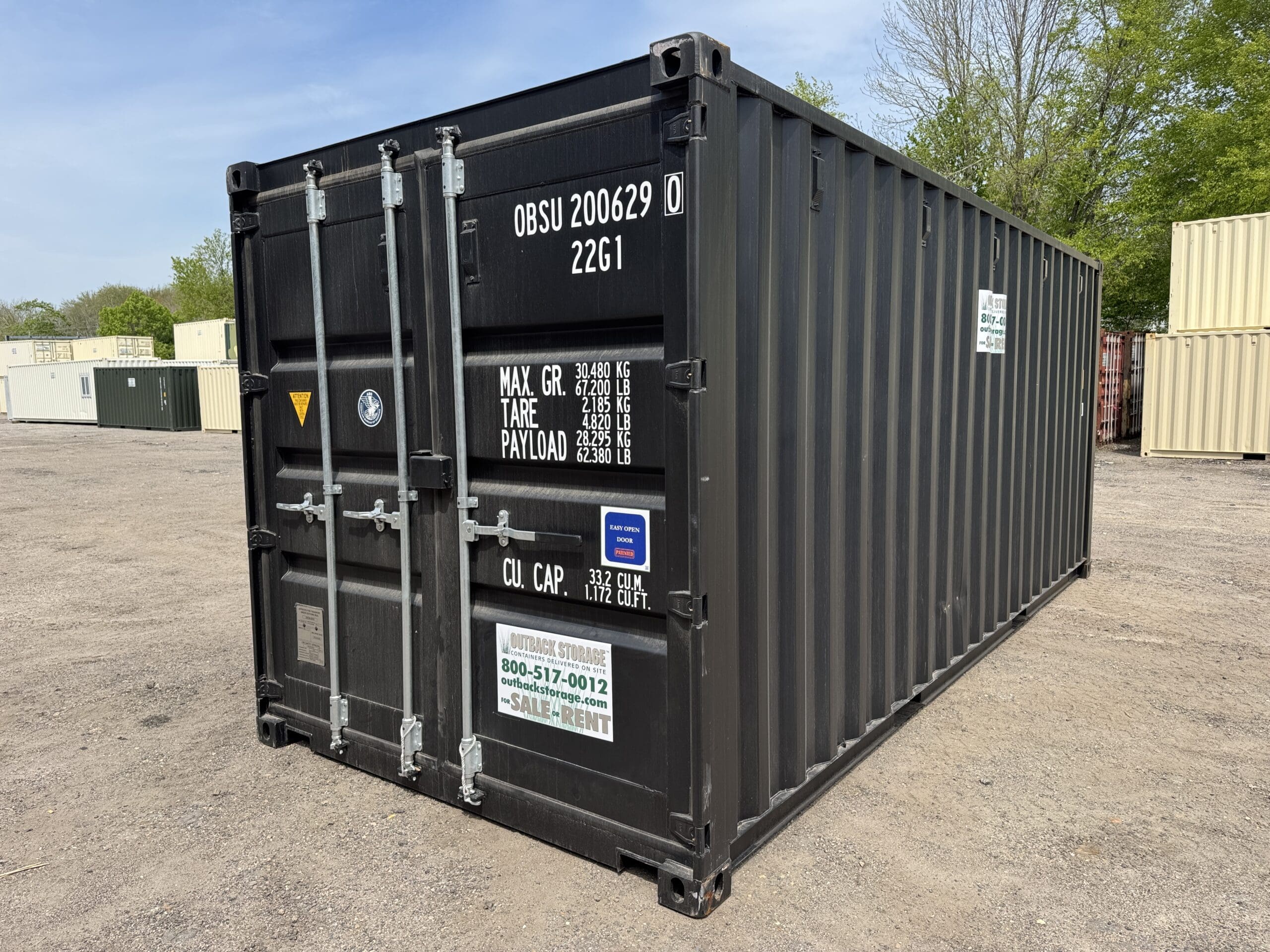 20ft New Shipping Container – Wind & Watertight – Black — 20ft — new (image 6 of 12)