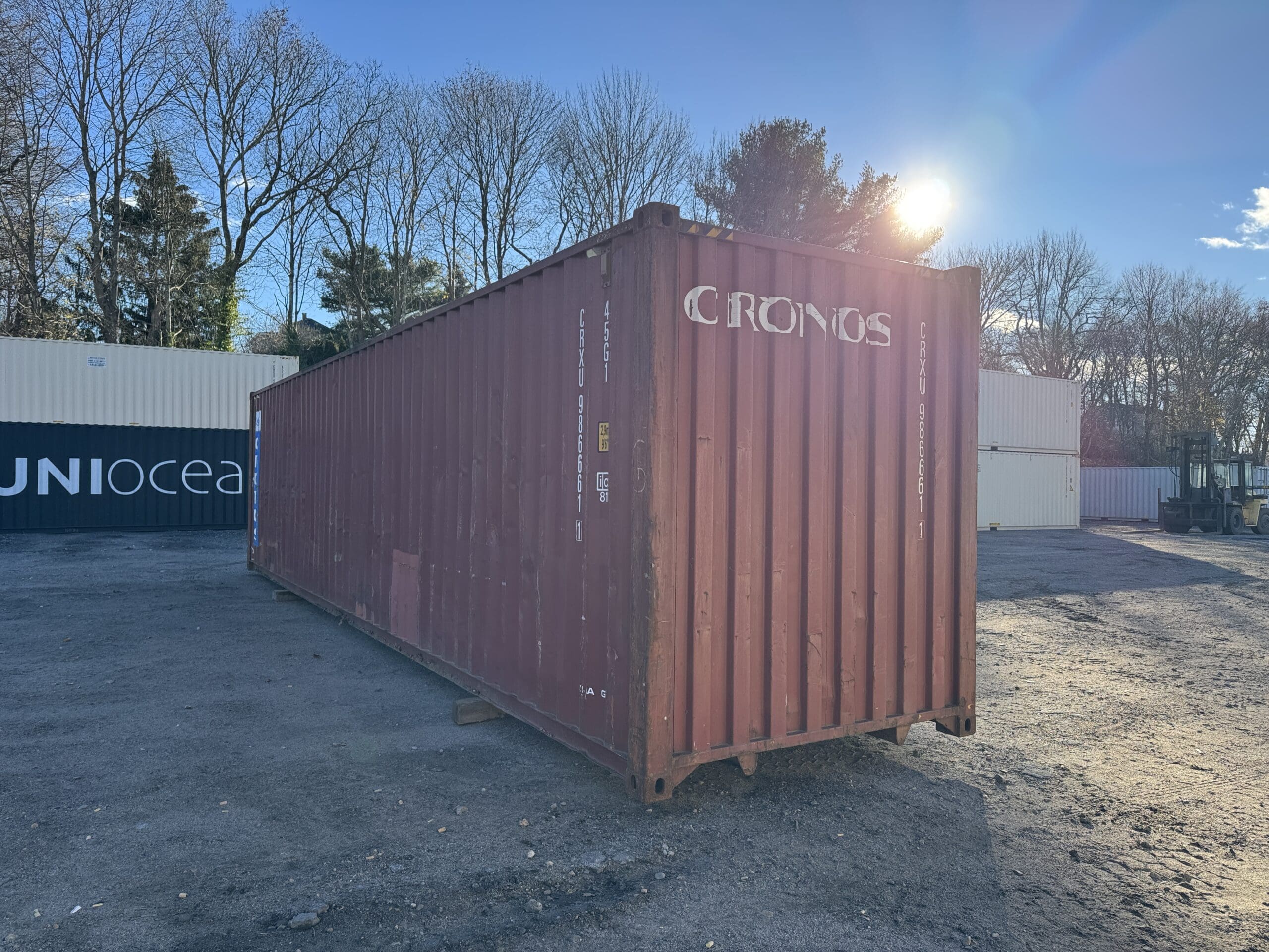 40ft Used High Cube Shipping Container – Wind & Watertight – Red — 40ft — used (image 8 of 12)