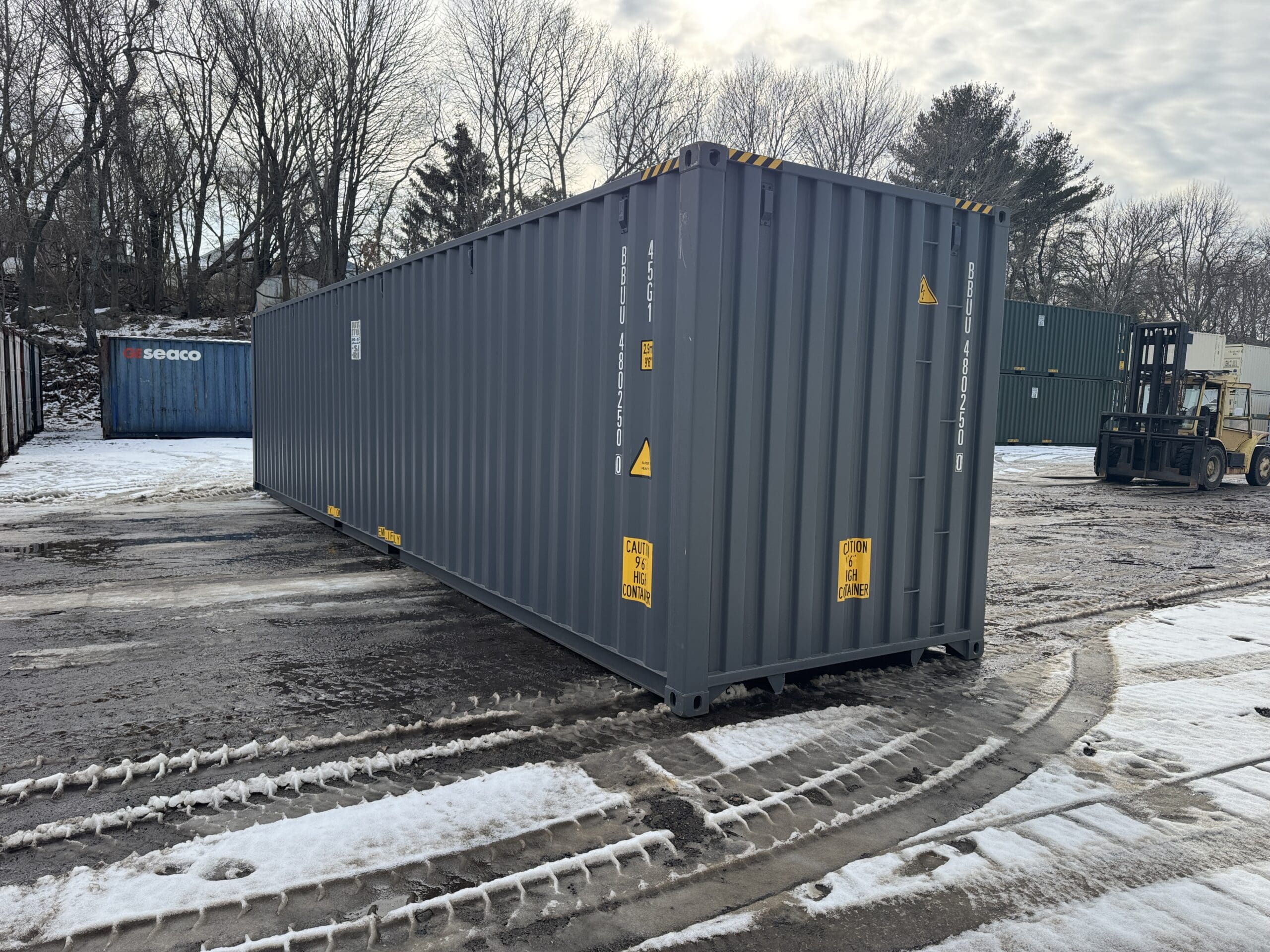 40ft New High Cube Shipping Container – Wind & Watertight – Gray — 40ft — new (image 10 of 12)