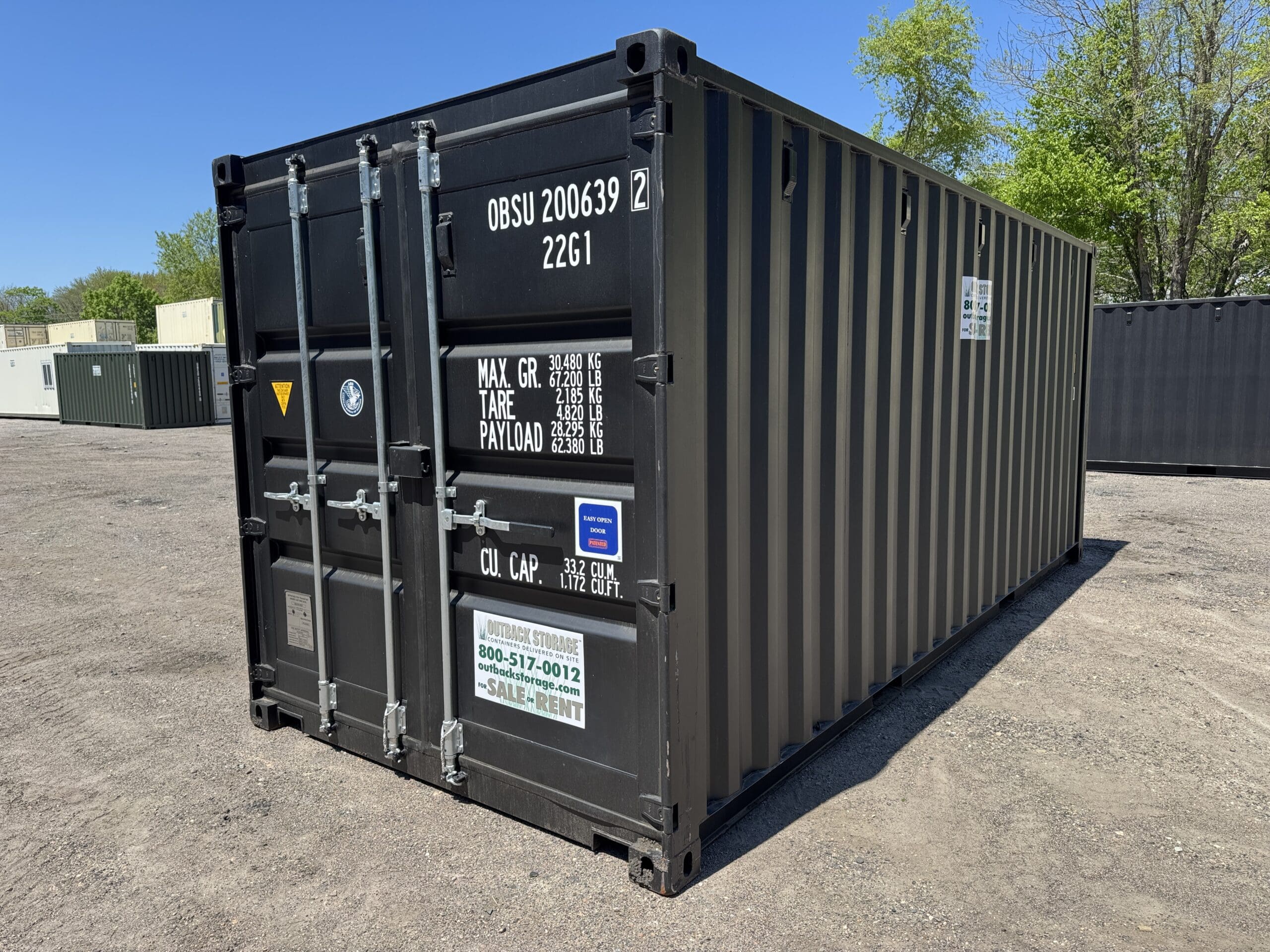 20ft New Shipping Container – Wind & Watertight – Black — 20ft — new (image 11 of 12)