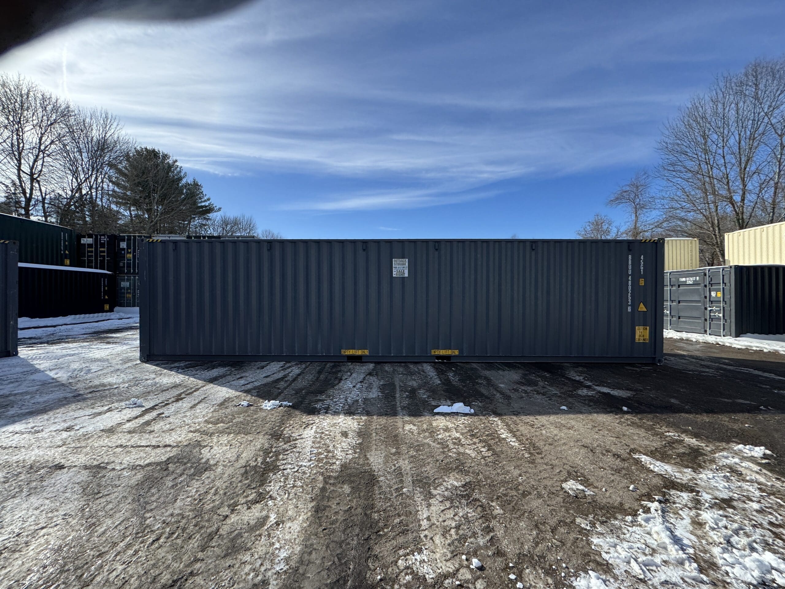 40ft New High Cube Shipping Container – Wind & Watertight – Gray — 40ft — new (image 9 of 12)