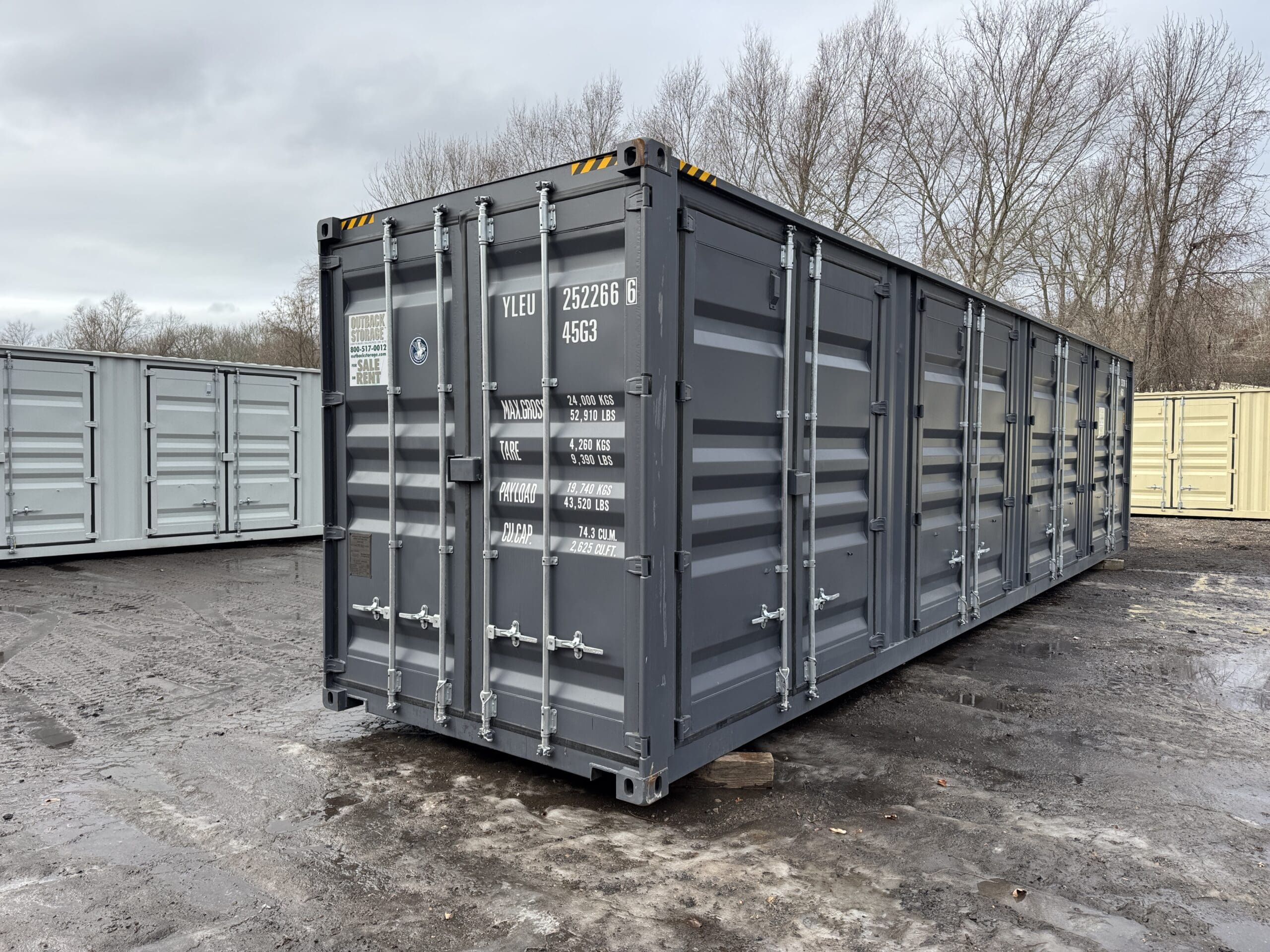 40ft New High Cube Shipping Container – Wind & Watertight – Dk Gray — 40ft — new (image 8 of 12)