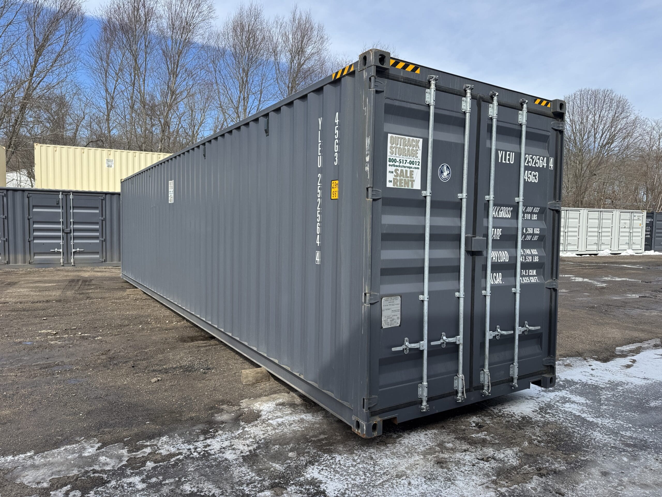 40ft New High Cube Shipping Container – Wind & Watertight – Dk Gray — 40ft — new (image 5 of 12)
