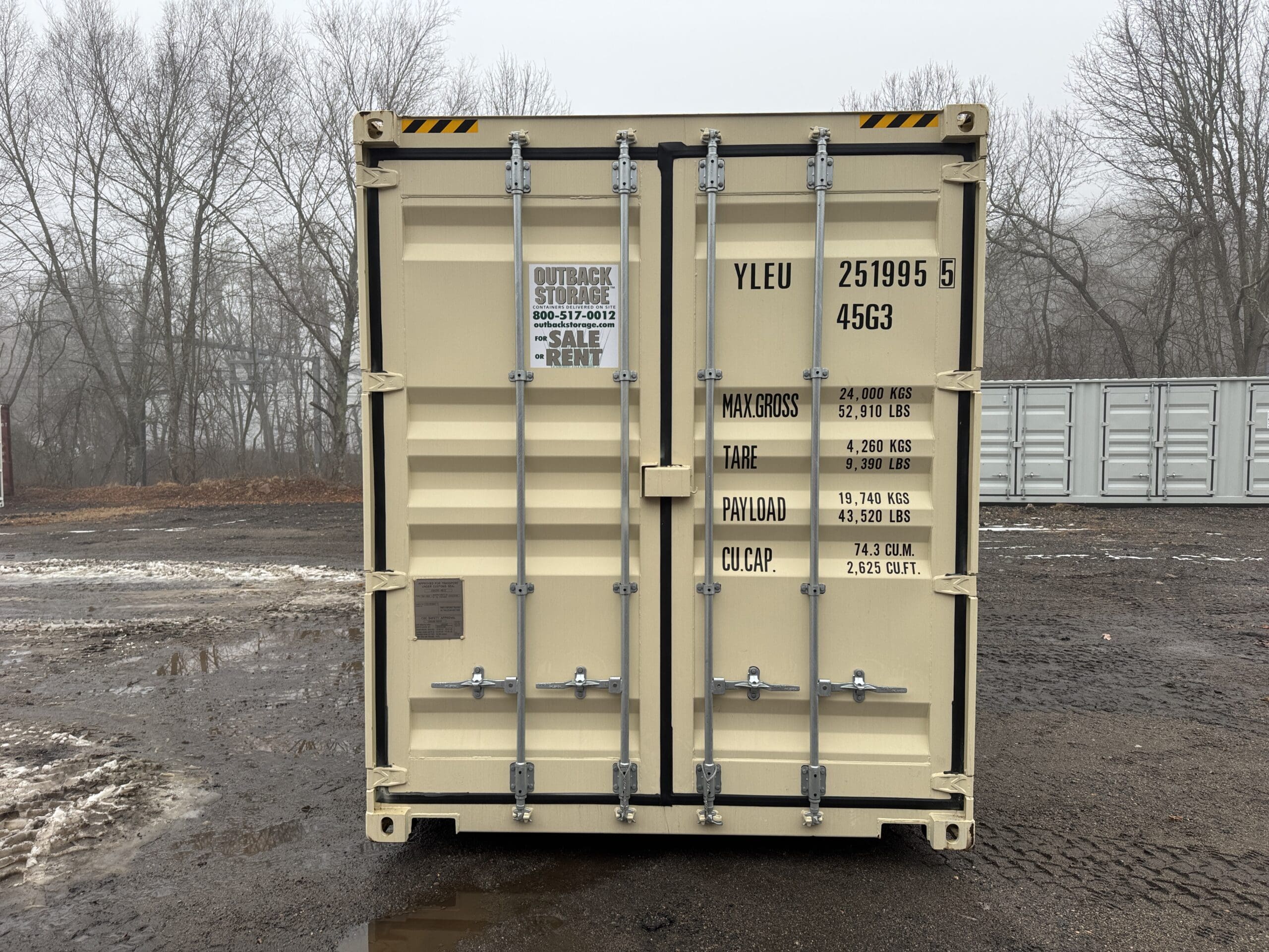 40ft New High Cube Shipping Container – Wind & Watertight – Beige — 40ft — new (image 3 of 12)