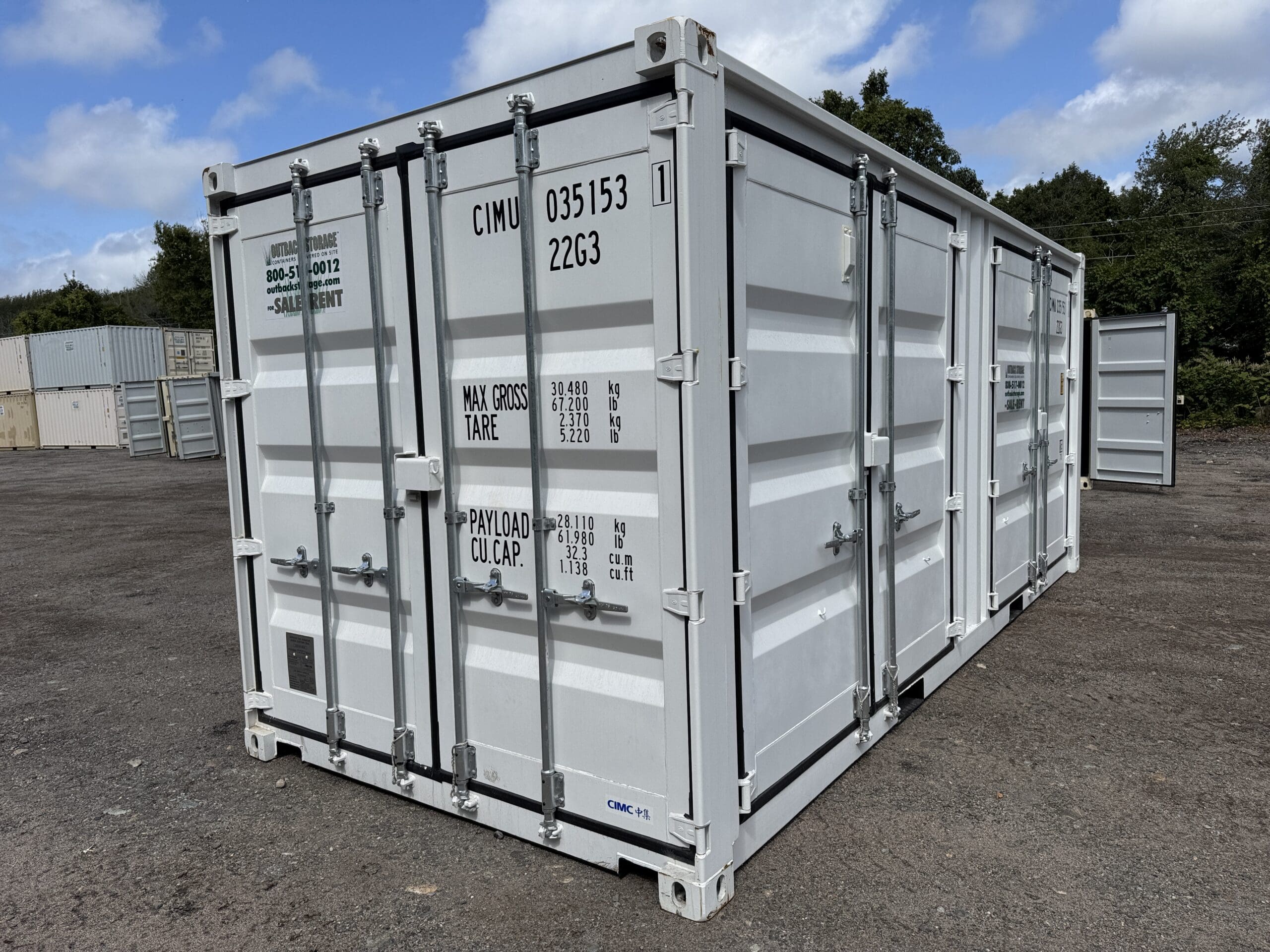 20ft New Shipping Container – Wind & Watertight – White — 20ft — new (image 9 of 12)