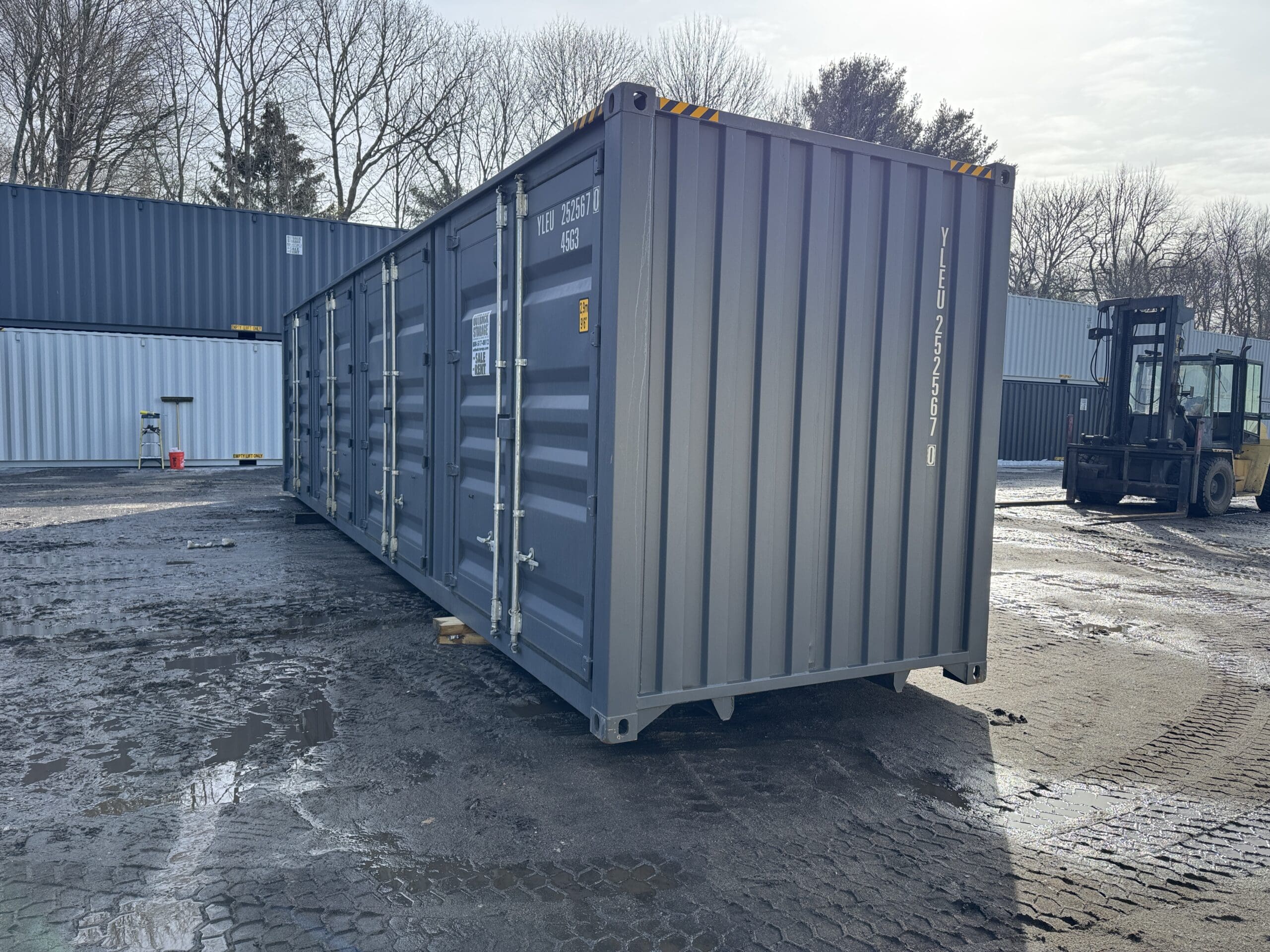 40ft New High Cube Shipping Container – Wind & Watertight – Dk Gray — 40ft — new (image 10 of 12)