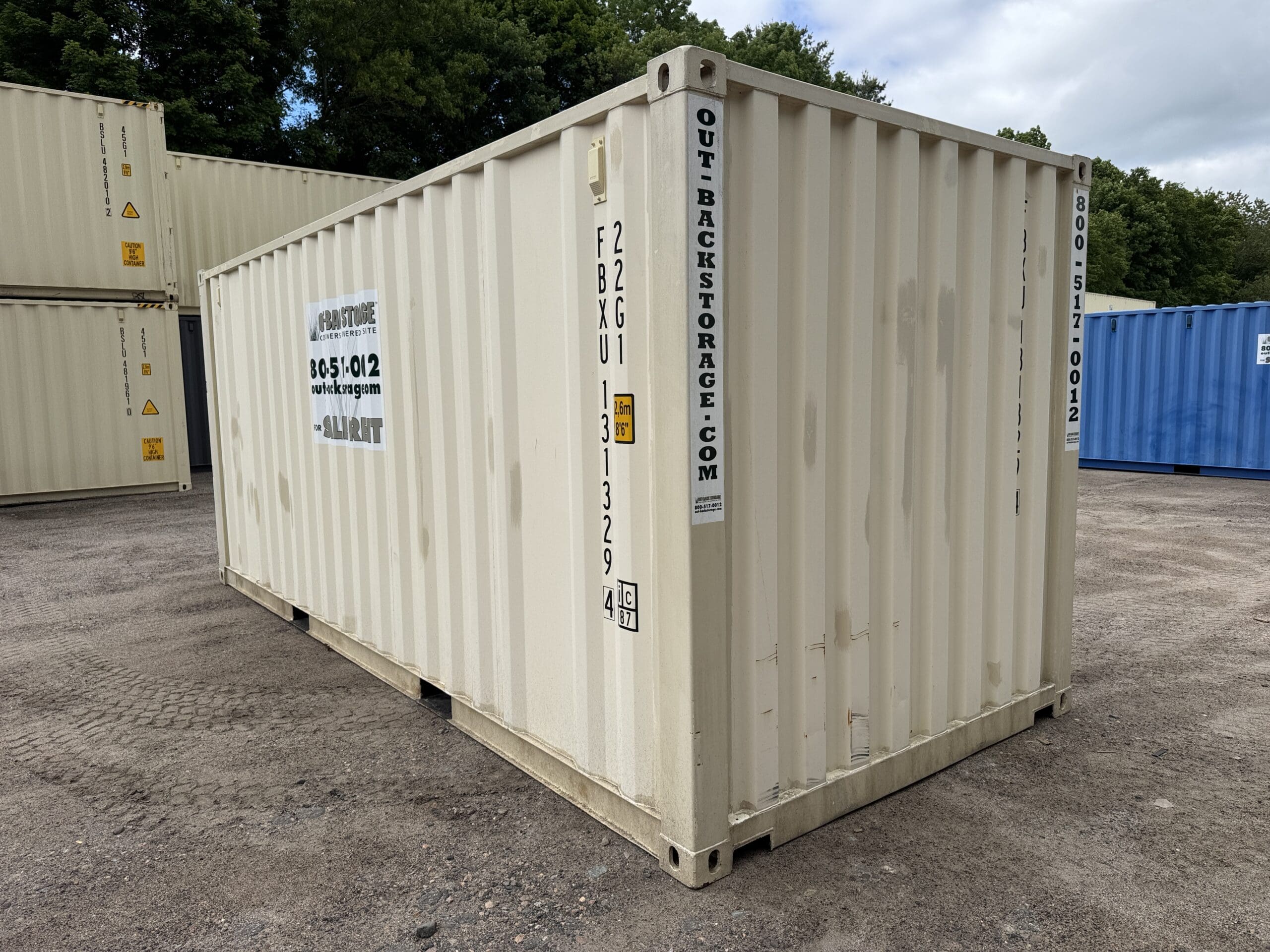 20ft Used Shipping Container – Wind & Watertight – Beige — 20ft — used (image 10 of 12)