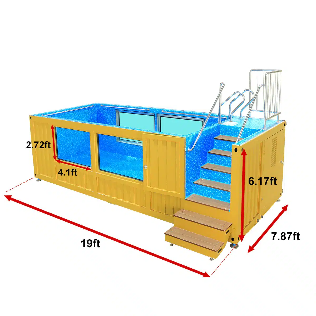 20ft Luxury Container Swimming Pool with Glass Viewing Panel — 20ft — new (image 14 of 15)