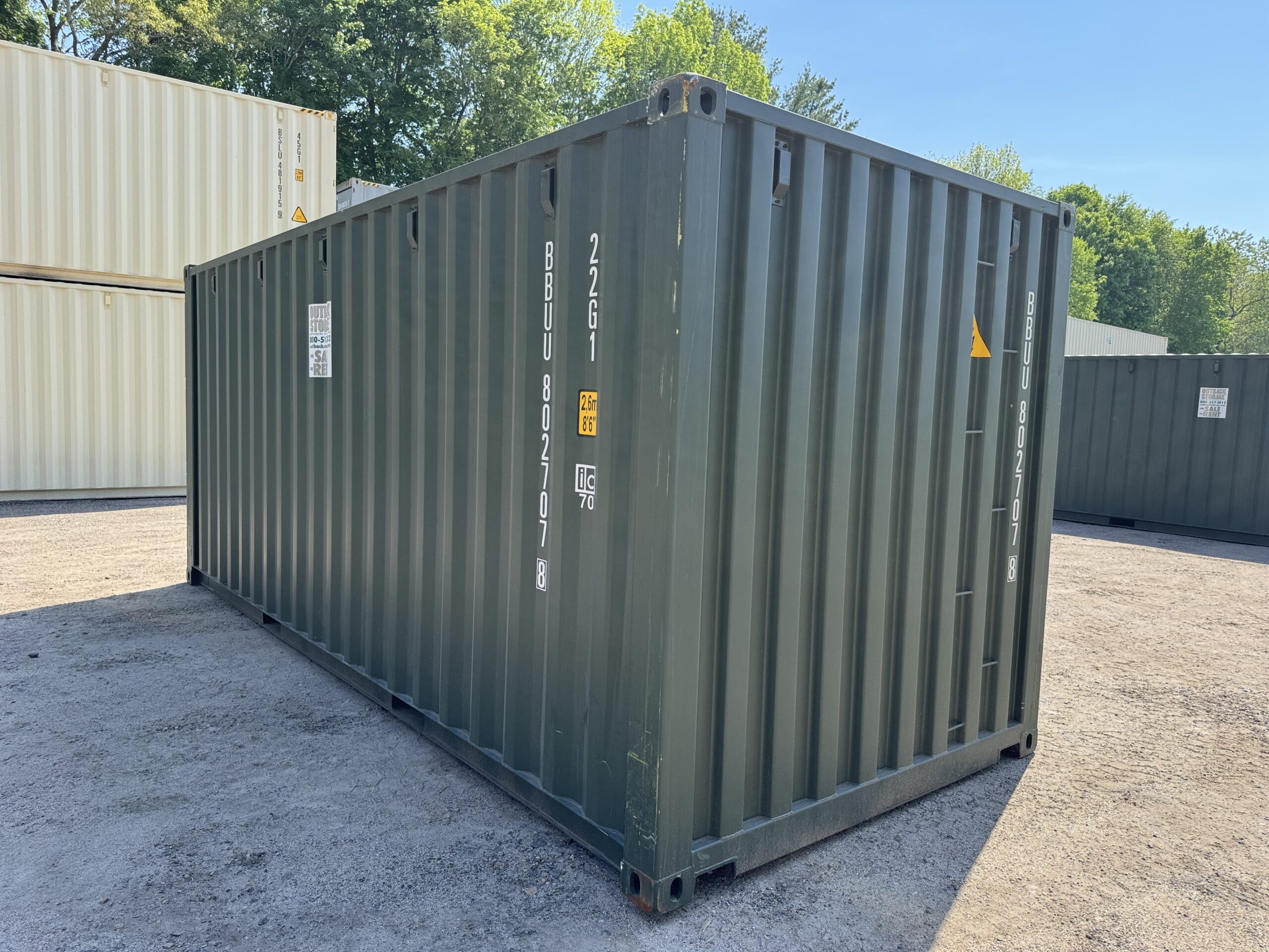 20ft New Shipping Container – Wind & Watertight – Green — 20ft — new (image 9 of 12)