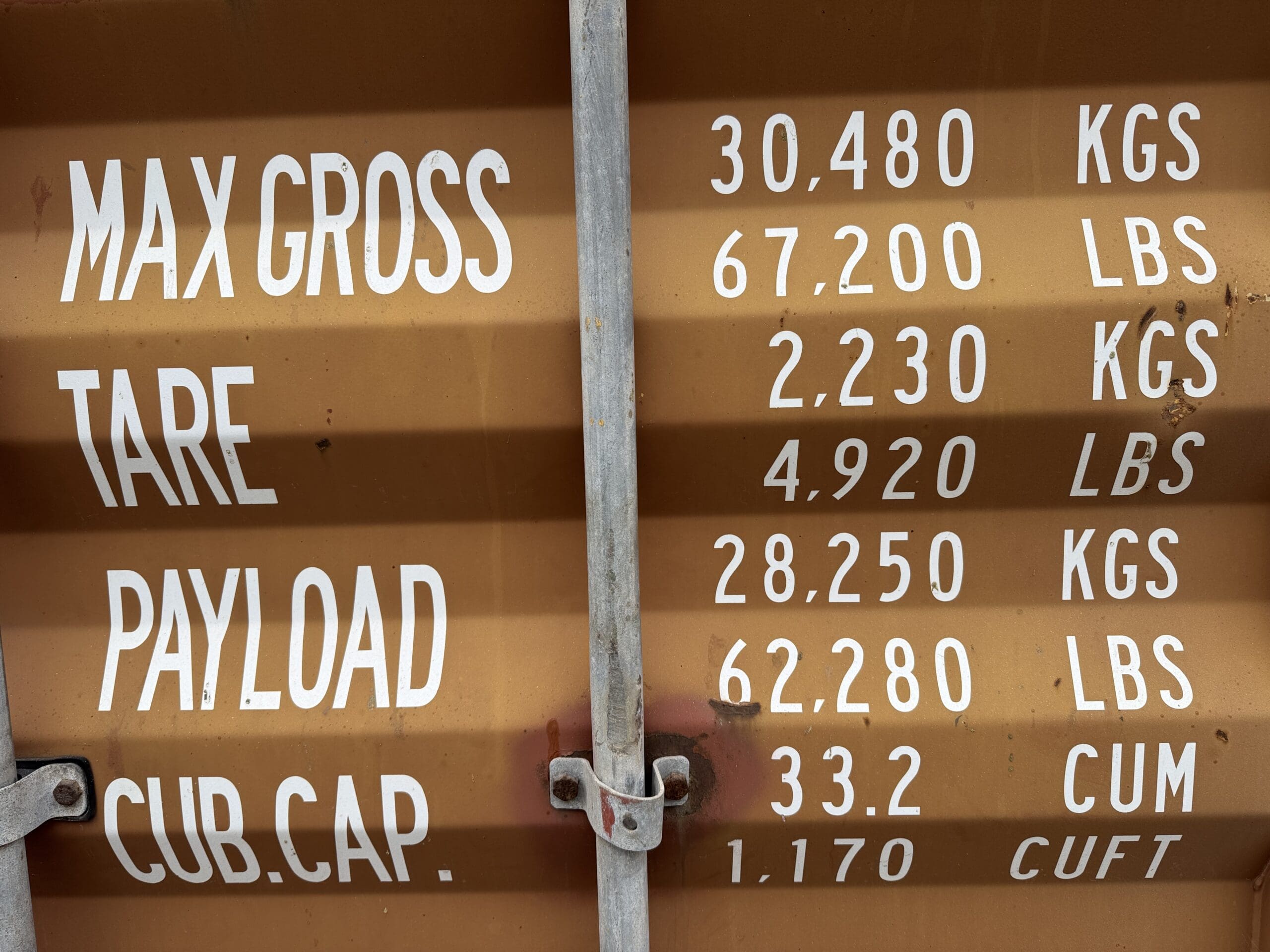 20ft Used Shipping Container – Wind & Watertight – Burnt Orange — 20ft — used (image 5 of 12)