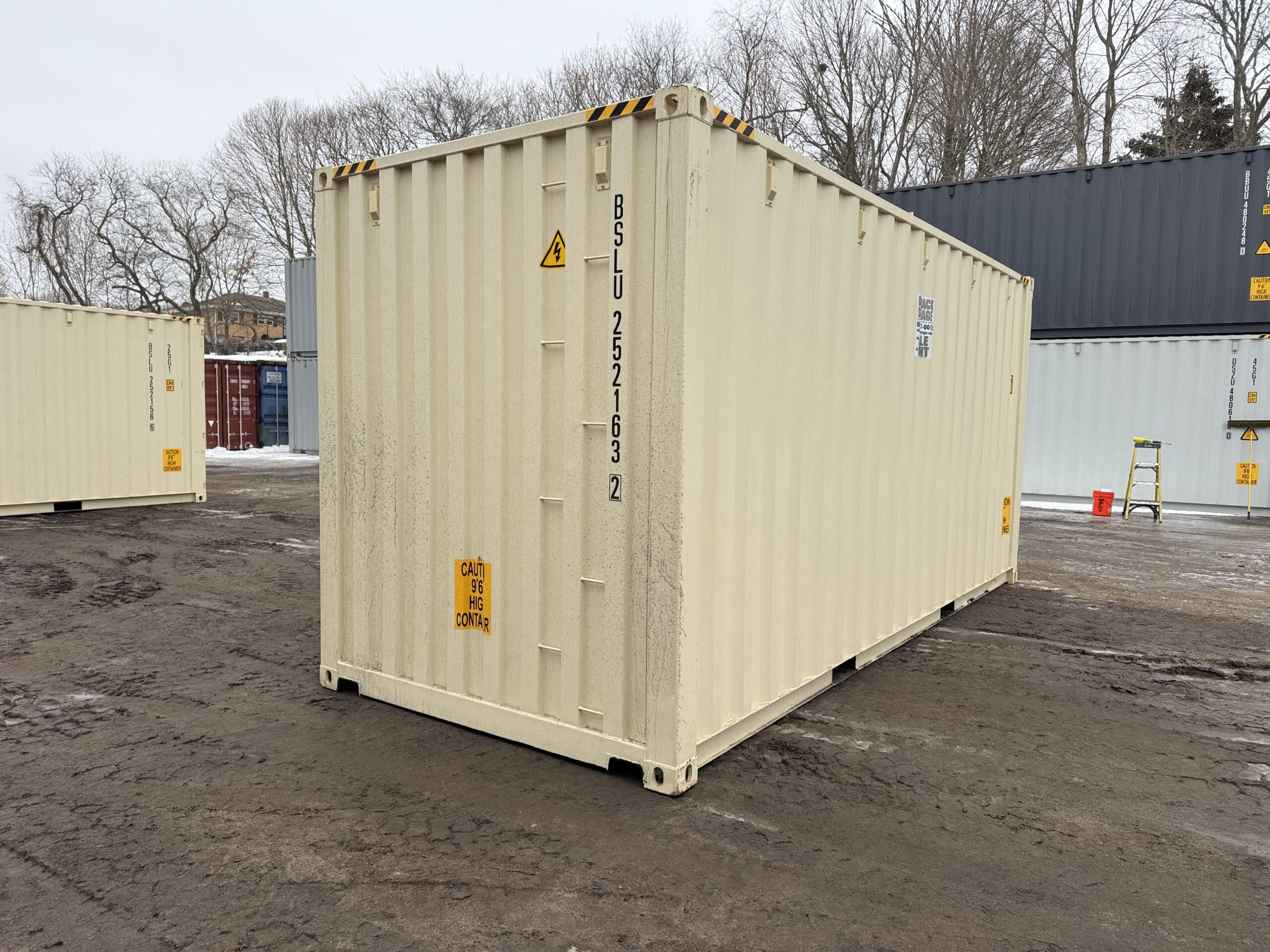 20ft New High Cube Shipping Container – Wind & Watertight – Beige — 20ft — new (image 12 of 12)