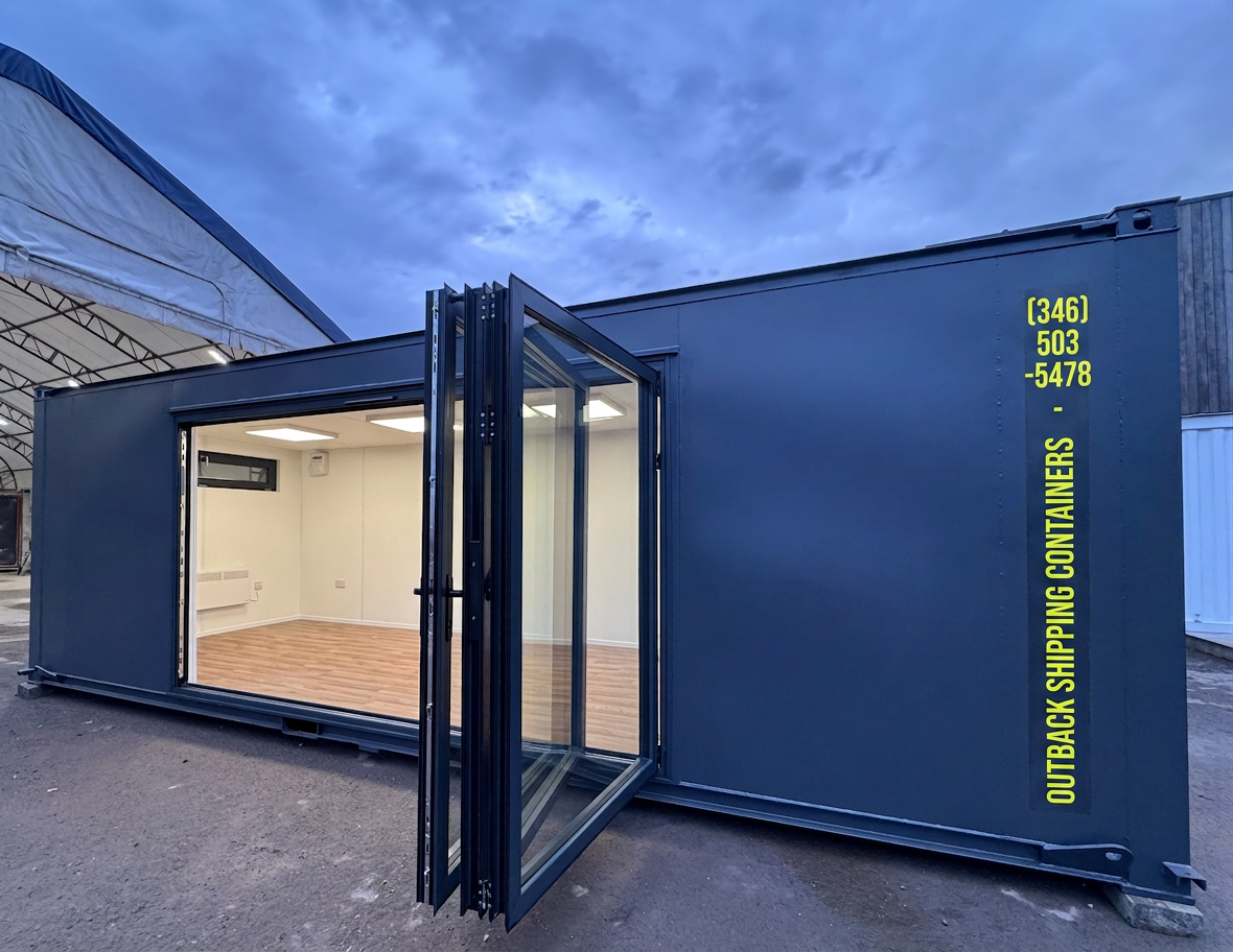 24x9ft for Sale — Front Exterior View | Outback Shipping Containers 2 3 4 24x9ft — CUSTOM Cabin — image 1 of 15