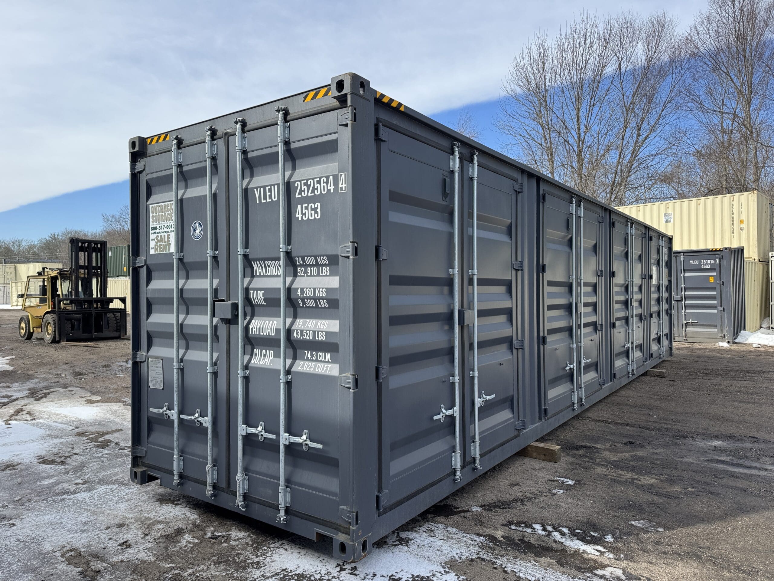 40ft New High Cube Shipping Container – Wind & Watertight – Dk Gray — 40ft — new (image 8 of 12)