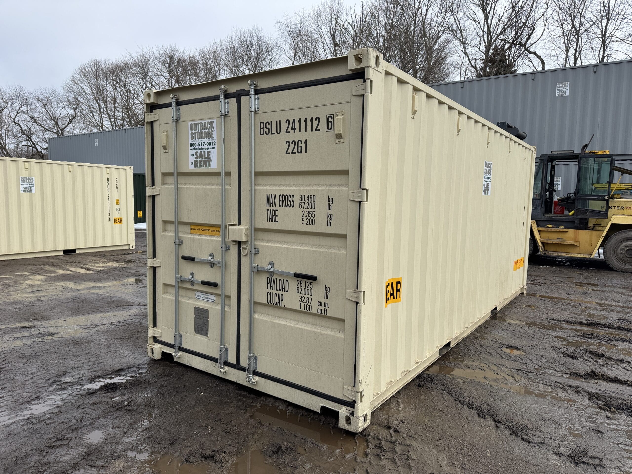 20ft New Shipping Container – Wind & Watertight – Beige — 20ft — new (image 8 of 12)