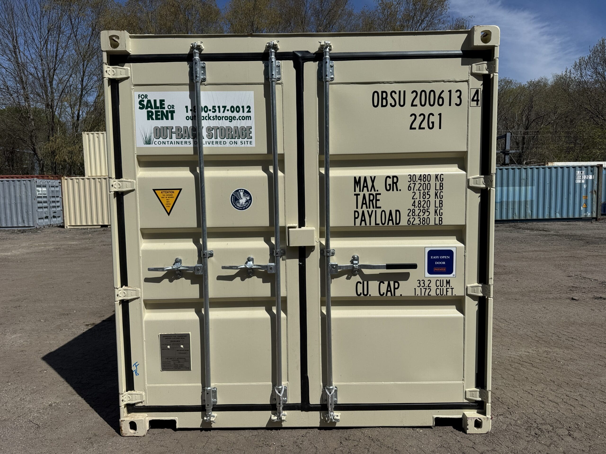 20ft New Shipping Container – Wind & Watertight – Beige — 20ft — new (image 3 of 12)