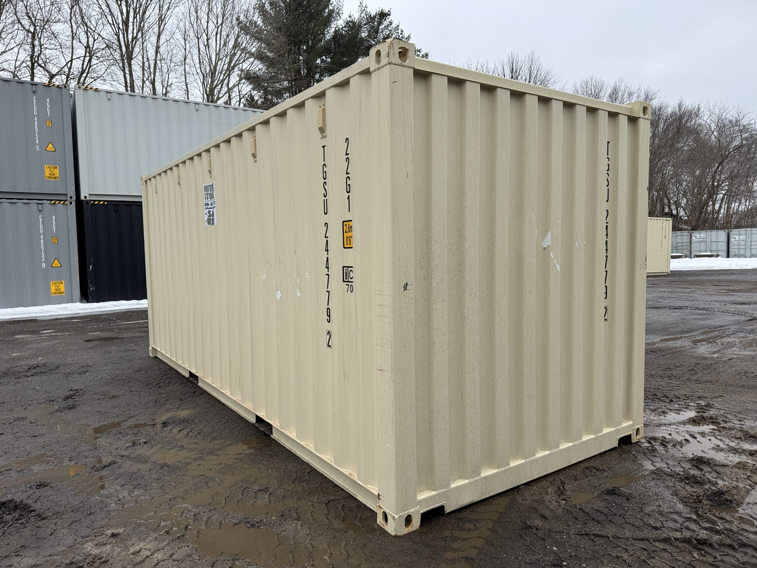 20ft New Shipping Container – Wind & Watertight – Beige — 20ft — new (image 11 of 12)