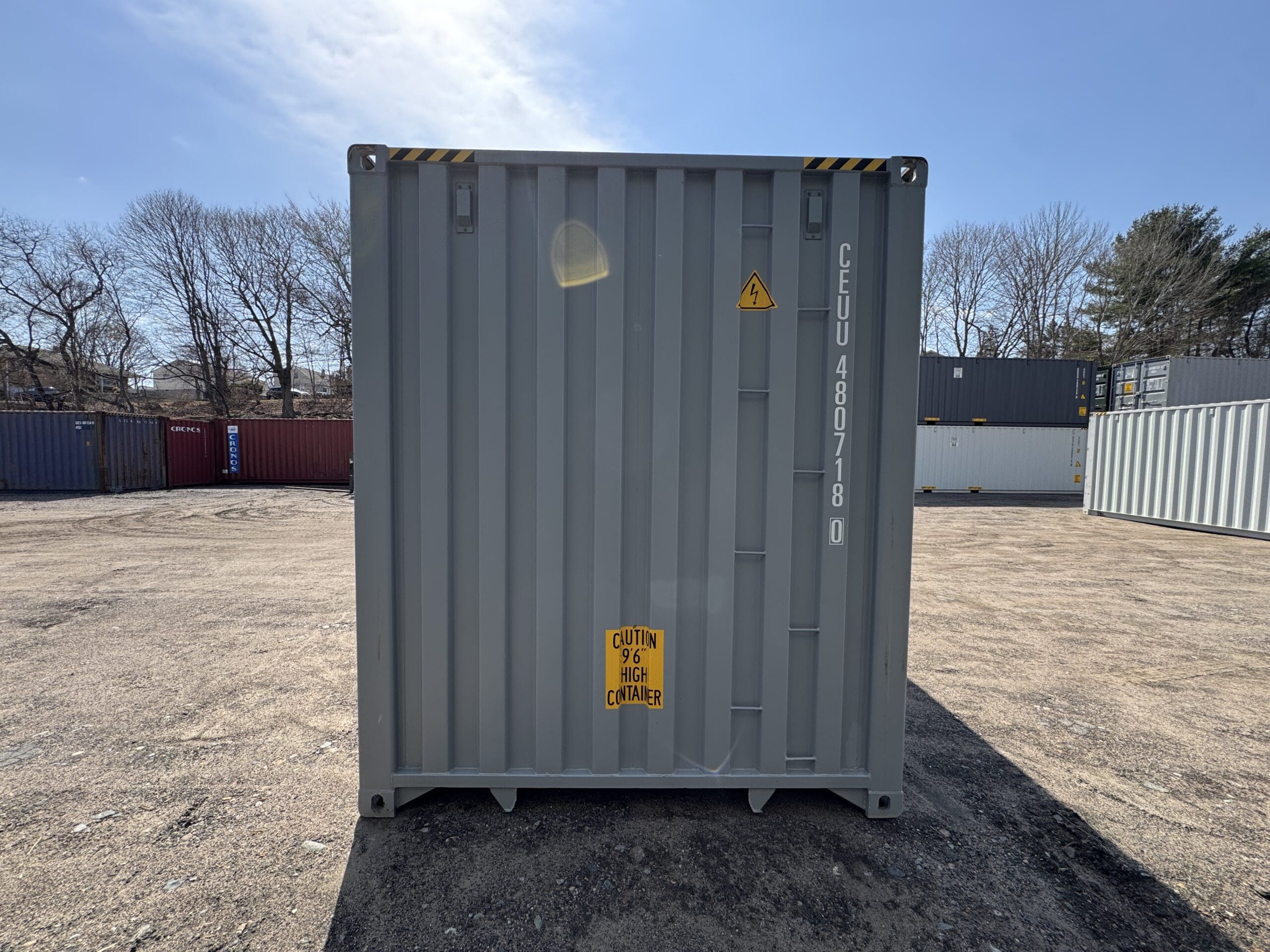 40ft New High Cube Shipping Container – Wind & Watertight – Gray — 40ft — new (image 11 of 12)