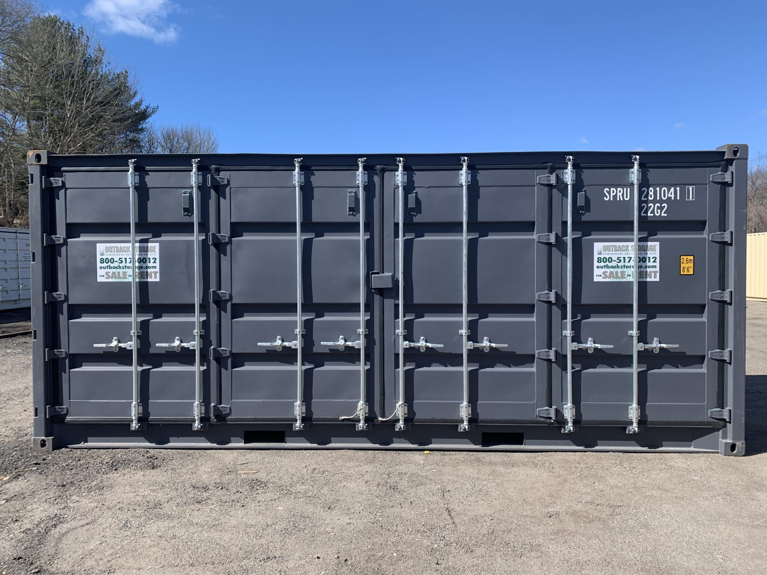 20ft Open Side New Shipping Container – Wind & Watertight – Gray — 20ft — new (image 10 of 12)