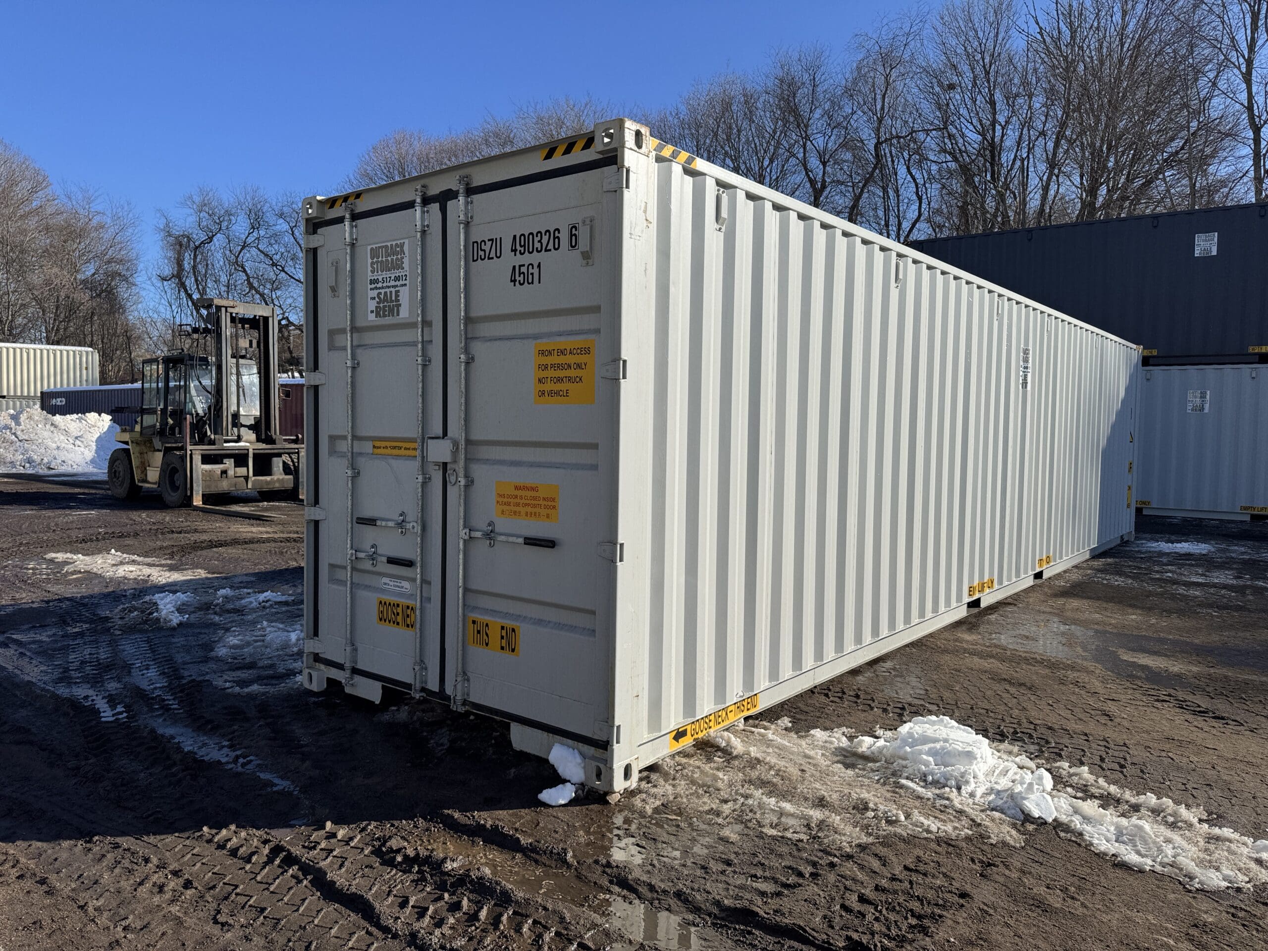40ft New High Cube Shipping Container – Wind & Watertight – Gray — 40ft — new (image 12 of 12)