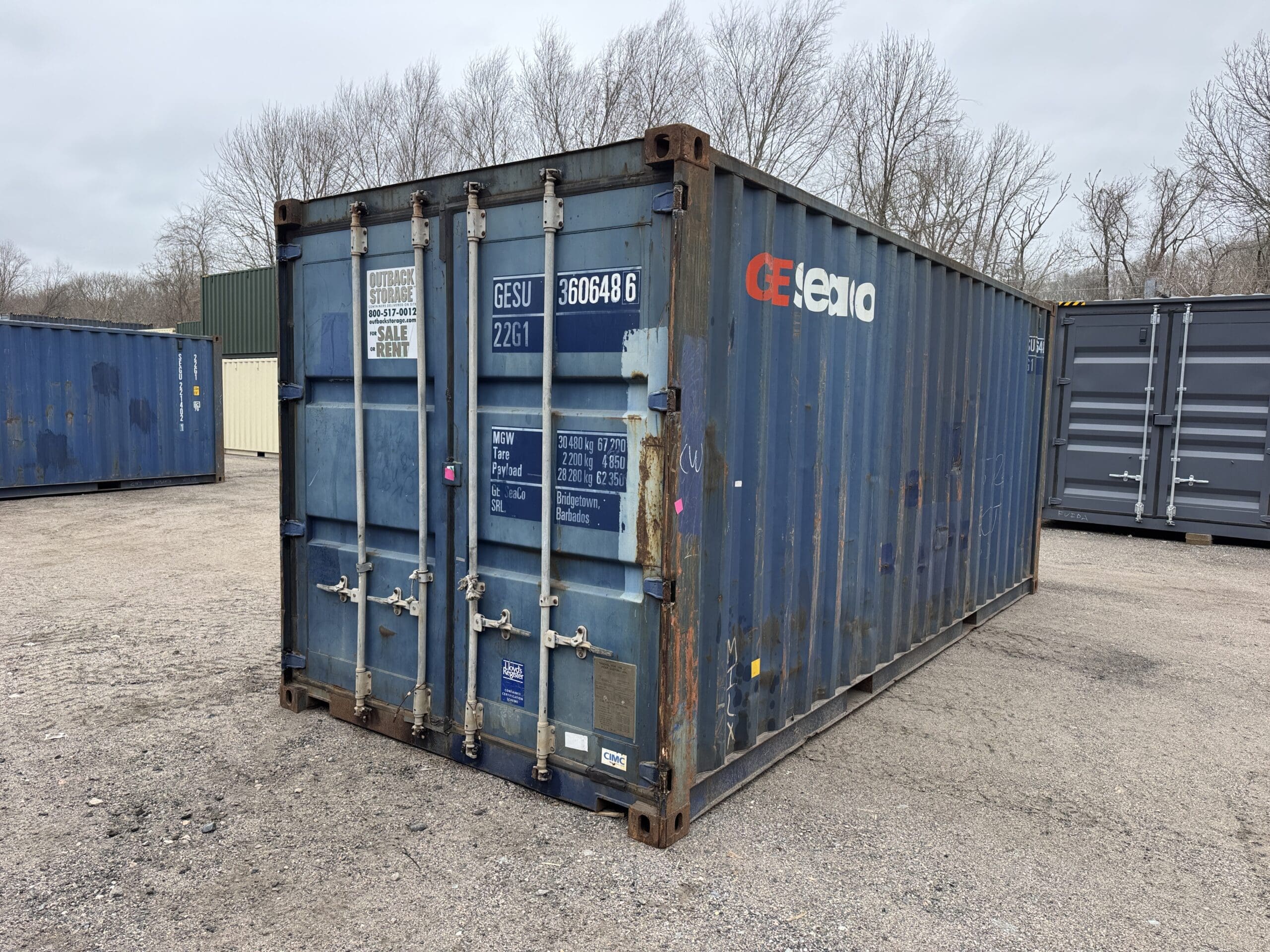 20ft Used Shipping Container – Wind & Watertight – Blue — 20ft — used (image 6 of 12)