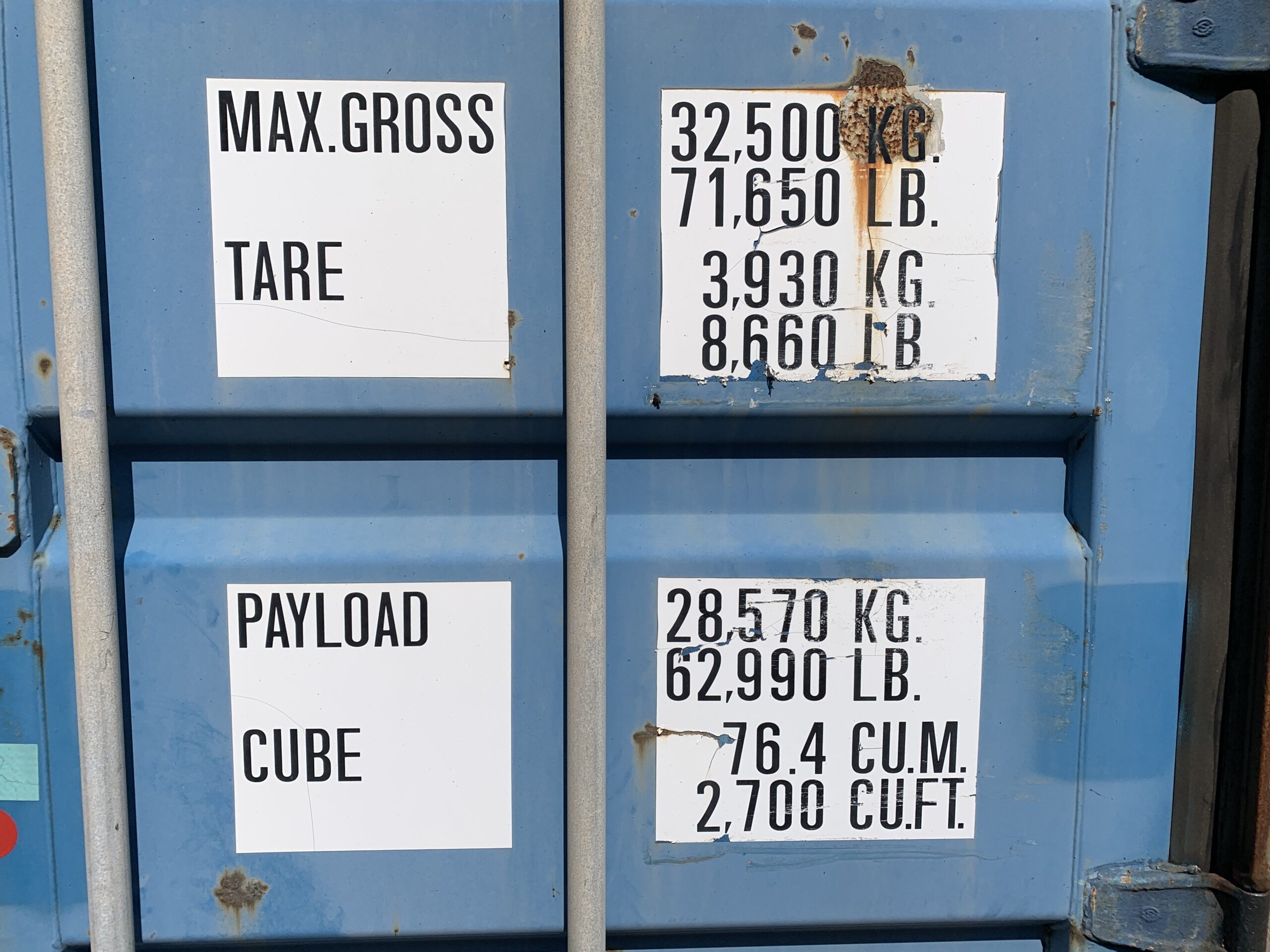 40ft Used High Cube Shipping Container – Wind & Watertight – Blue — 40ft — used (image 6 of 12)