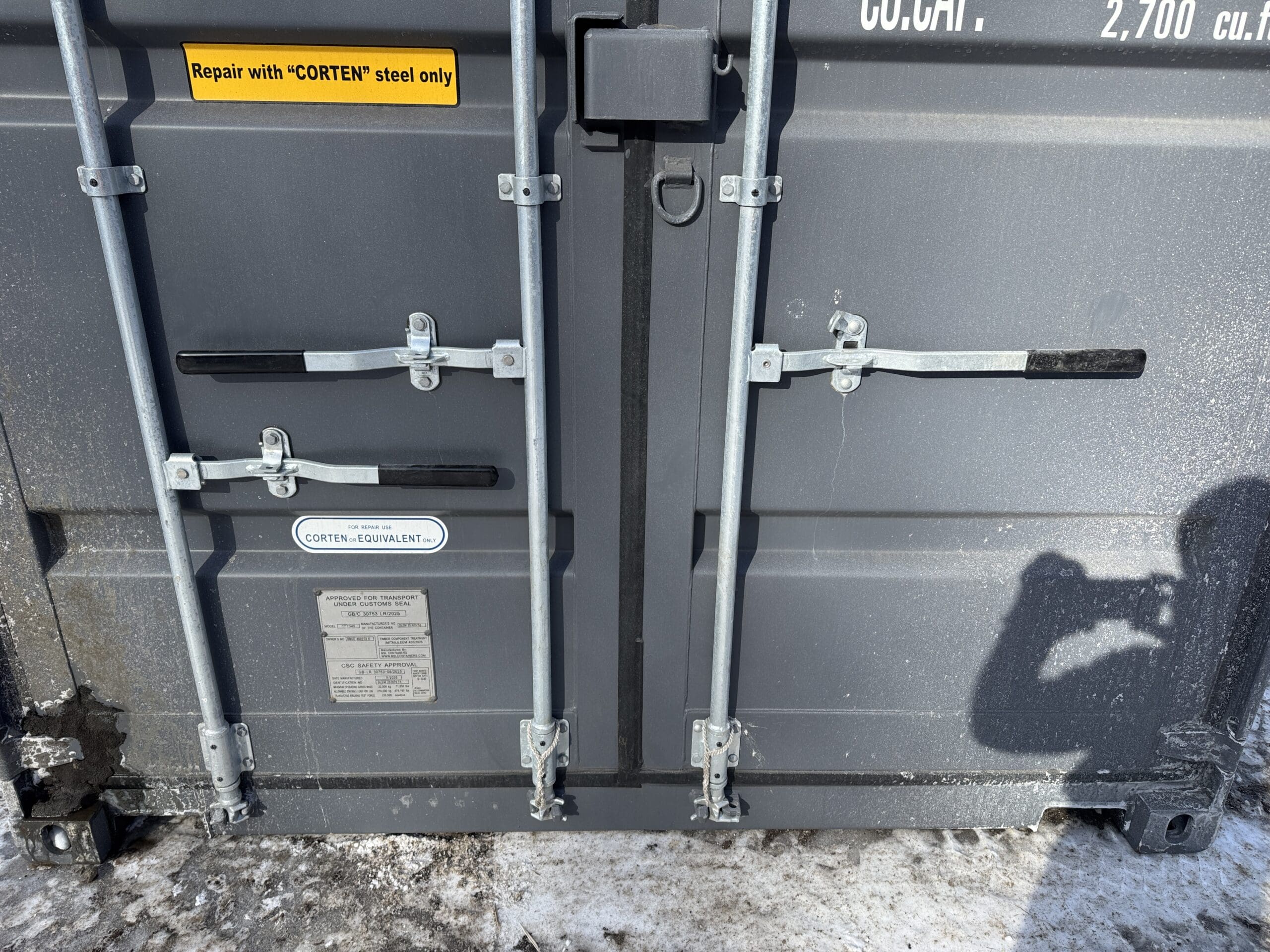 40ft New High Cube Shipping Container – Wind & Watertight – Gray — 40ft — new (image 6 of 12)