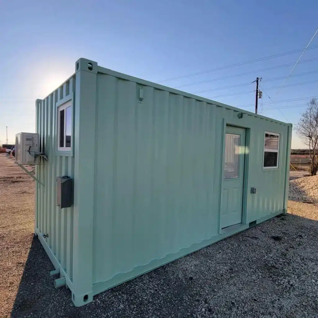 Custom 20ft Shipping Container House — Front Exterior View | Outback Shipping Containers Custom 20ft Shipping Container House — 20ft — new (image 1 of 5)