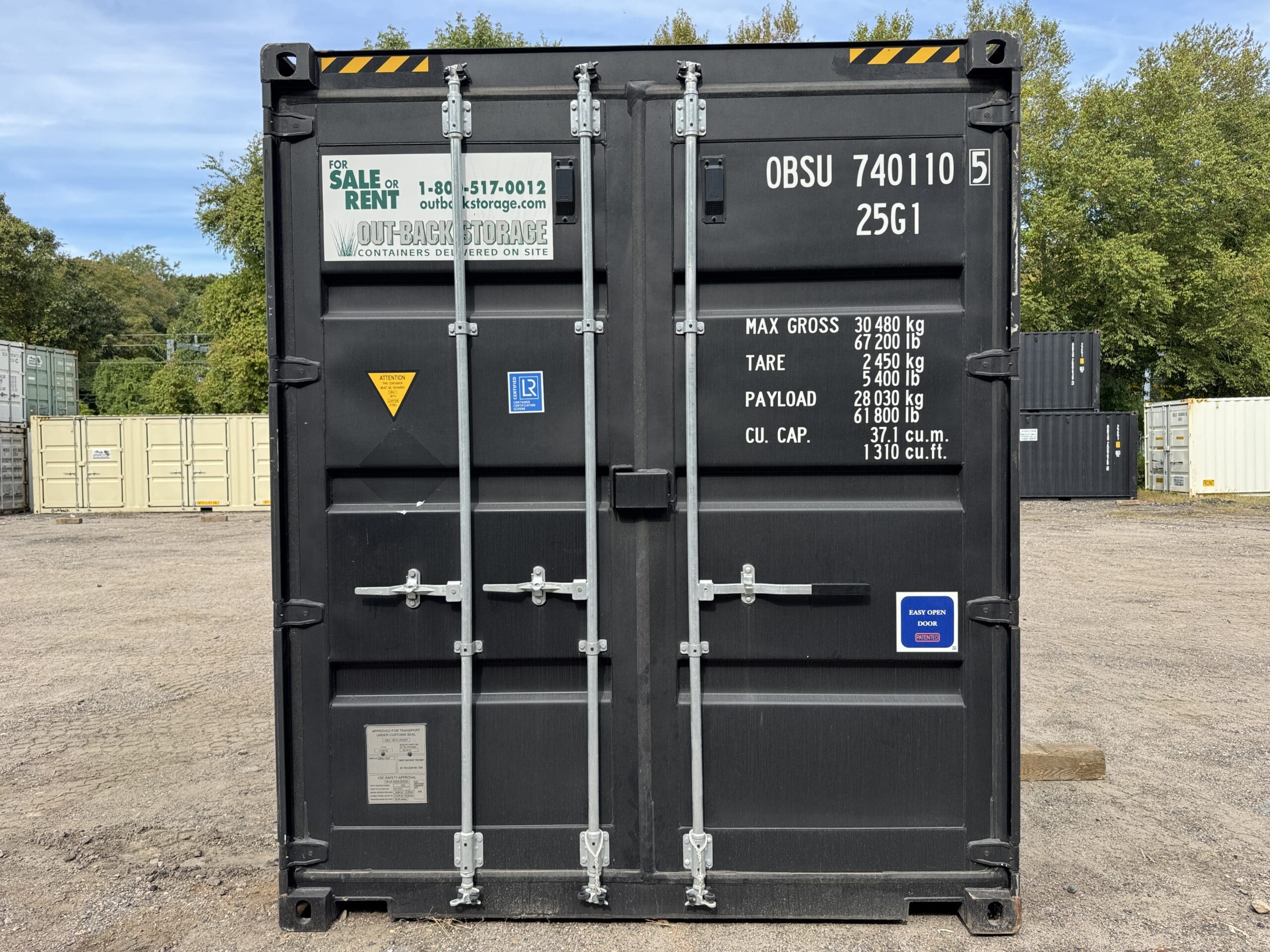 20ft New High Cube Shipping Container – Wind & Watertight – Black — 20ft — new (image 3 of 12)
