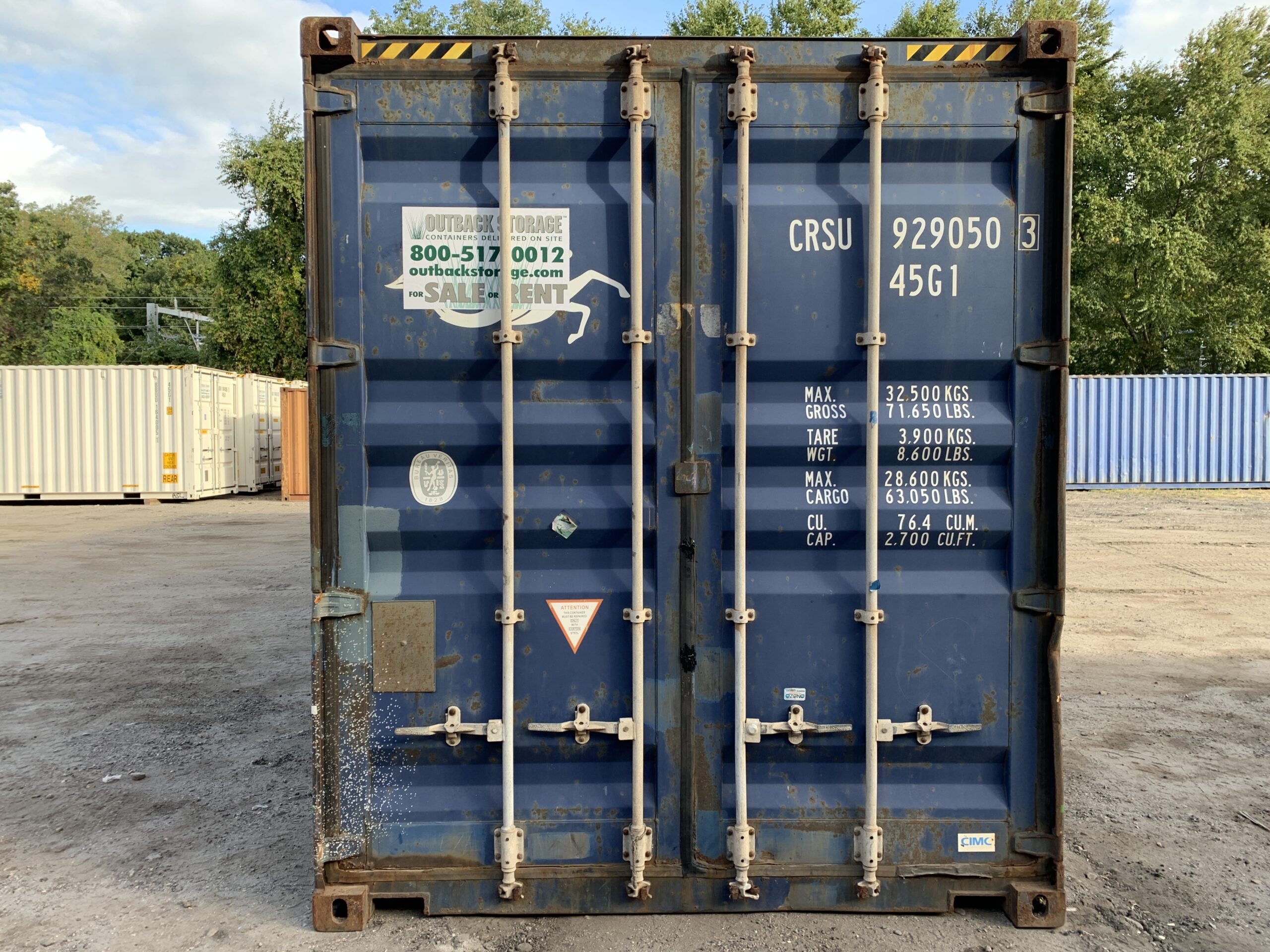 40ft As-Is High Cube Shipping Container – Wind & Watertight – Blue — 40ft — as_is (image 3 of 12)