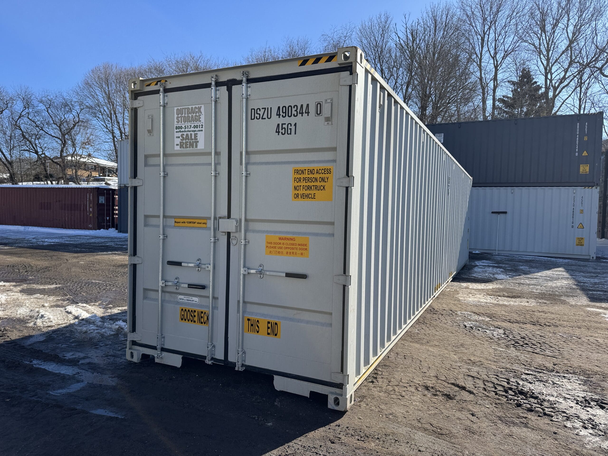 40ft New High Cube Shipping Container – Wind & Watertight – Gray — 40ft — new (image 12 of 12)