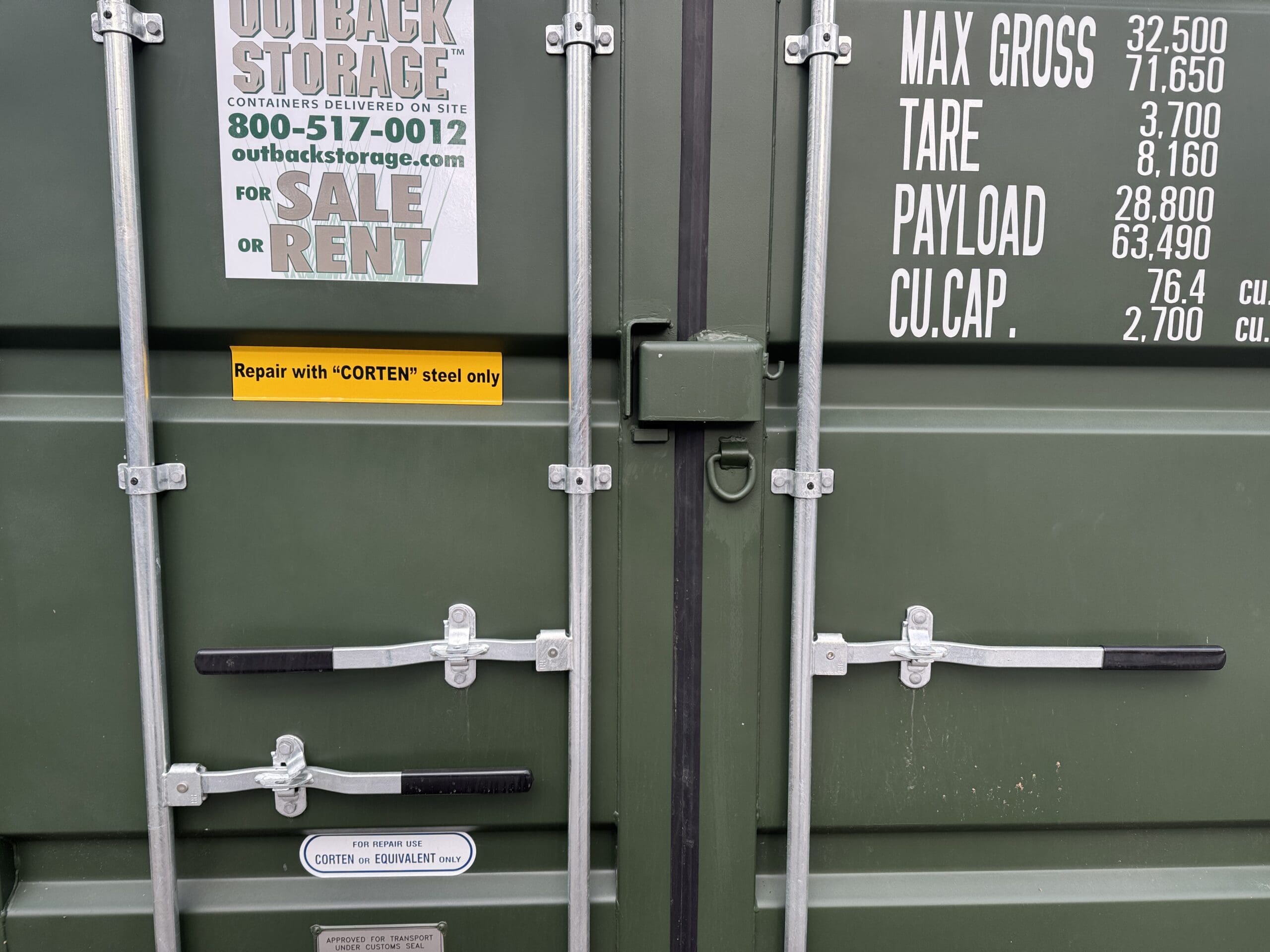 40ft New High Cube Shipping Container – Wind & Watertight – Green — 40ft — new (image 4 of 12)