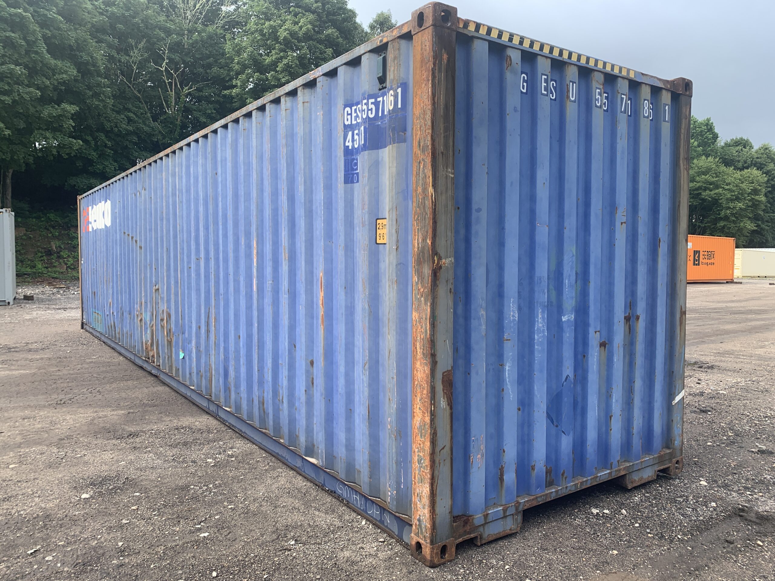 40ft Used High Cube Shipping Container – Wind & Watertight – Blue — 40ft — used (image 7 of 12)