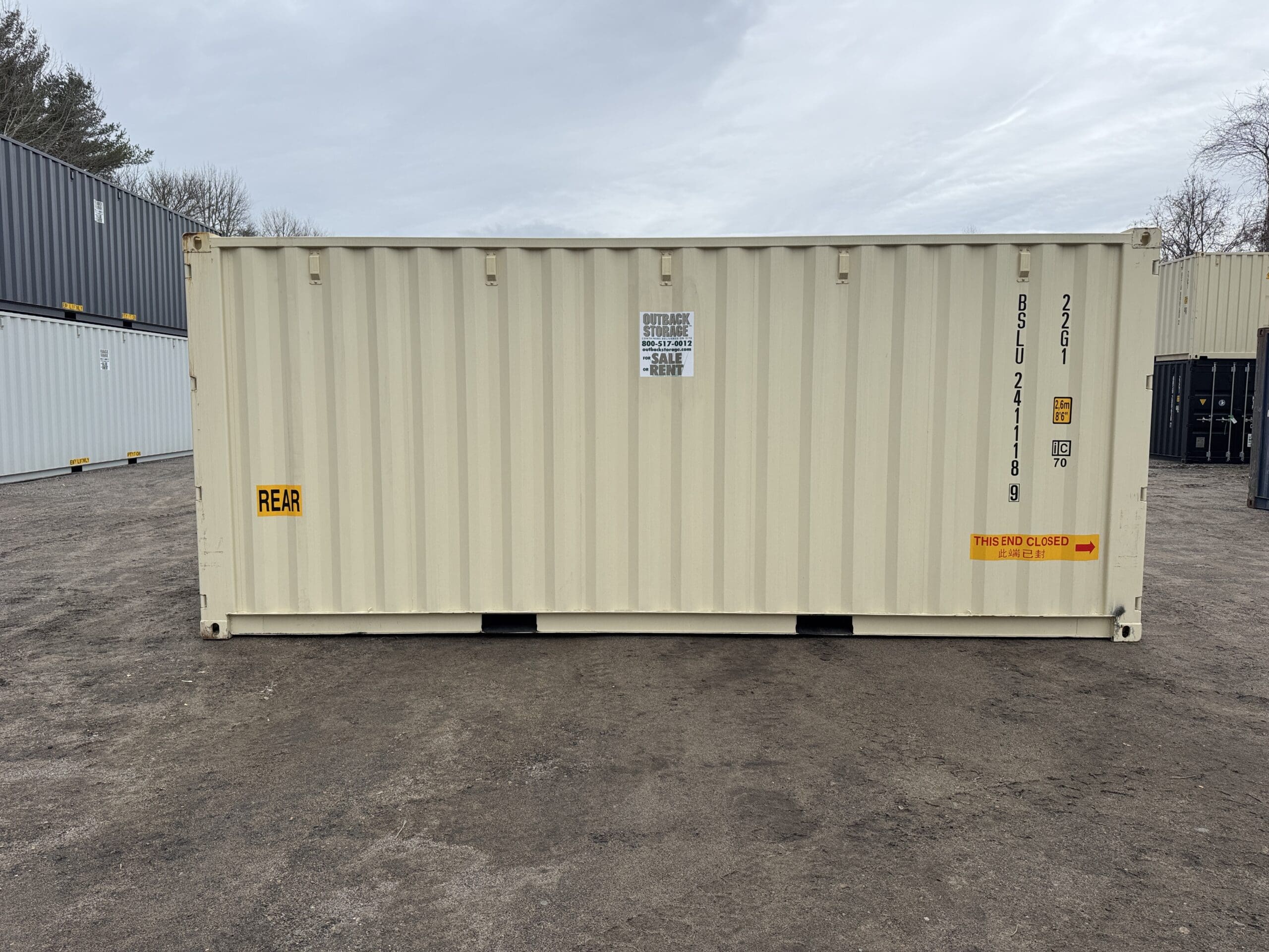 20ft New Shipping Container – Wind & Watertight – Beige — 20ft — new (image 9 of 12)
