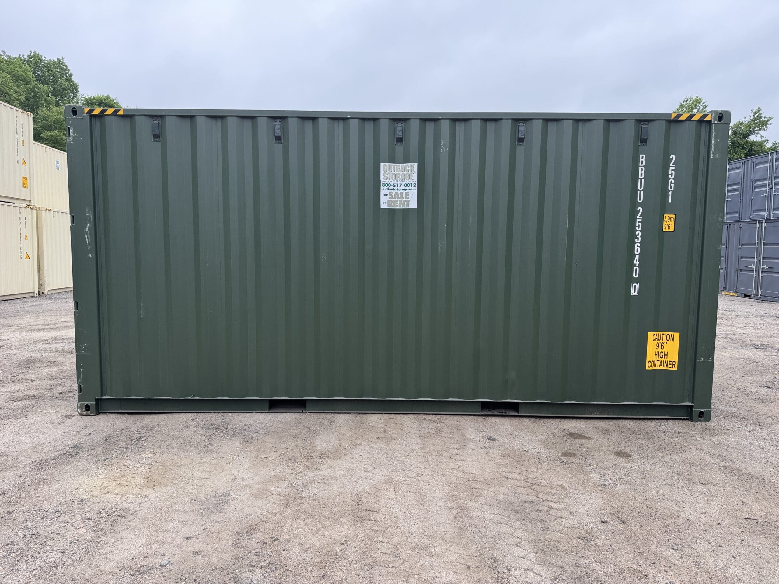 20ft New High Cube Shipping Container – Wind & Watertight – Green — 20ft — new (image 9 of 12)
