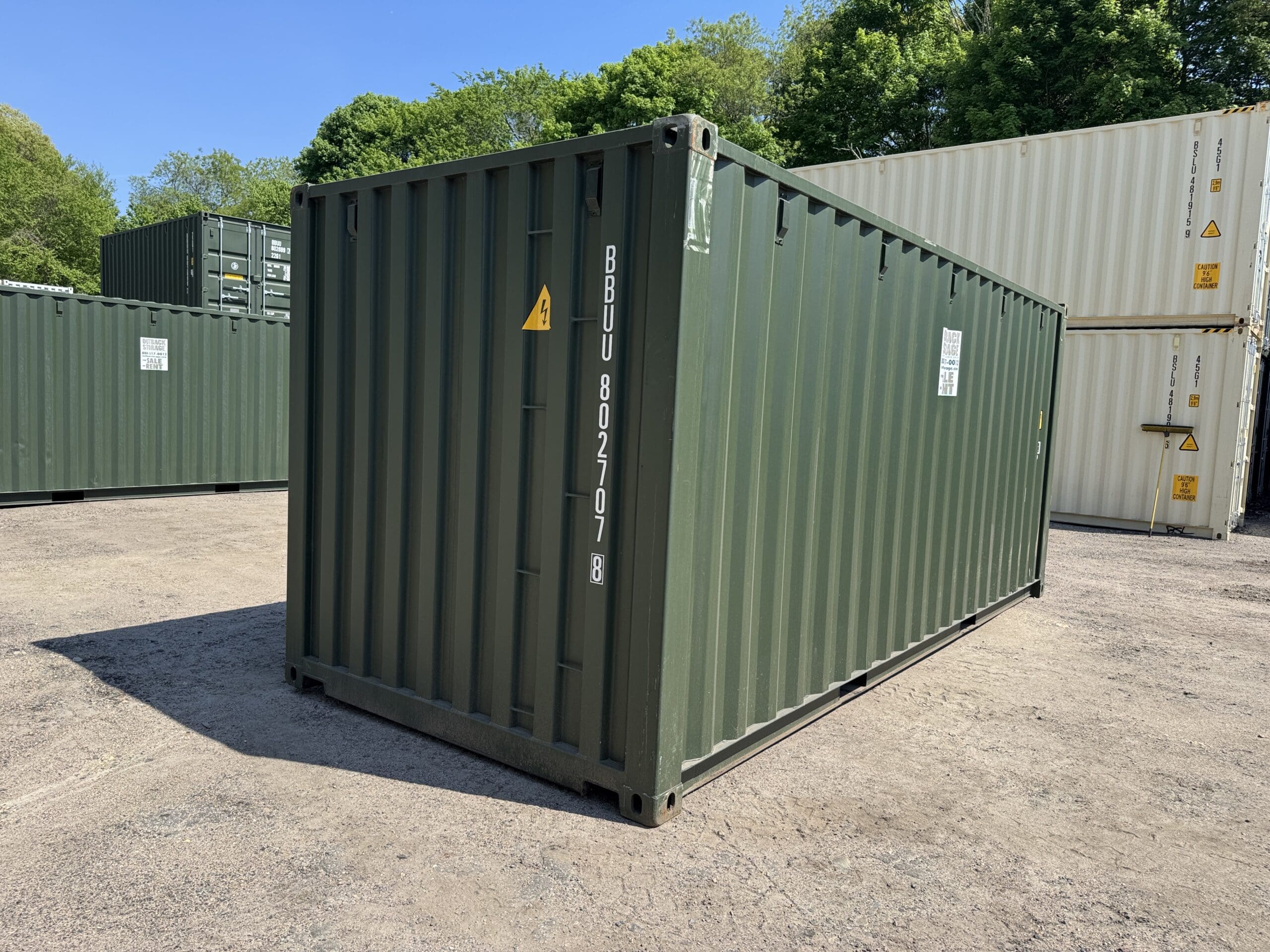 20ft New Shipping Container – Wind & Watertight – Green — 20ft — new (image 11 of 12)