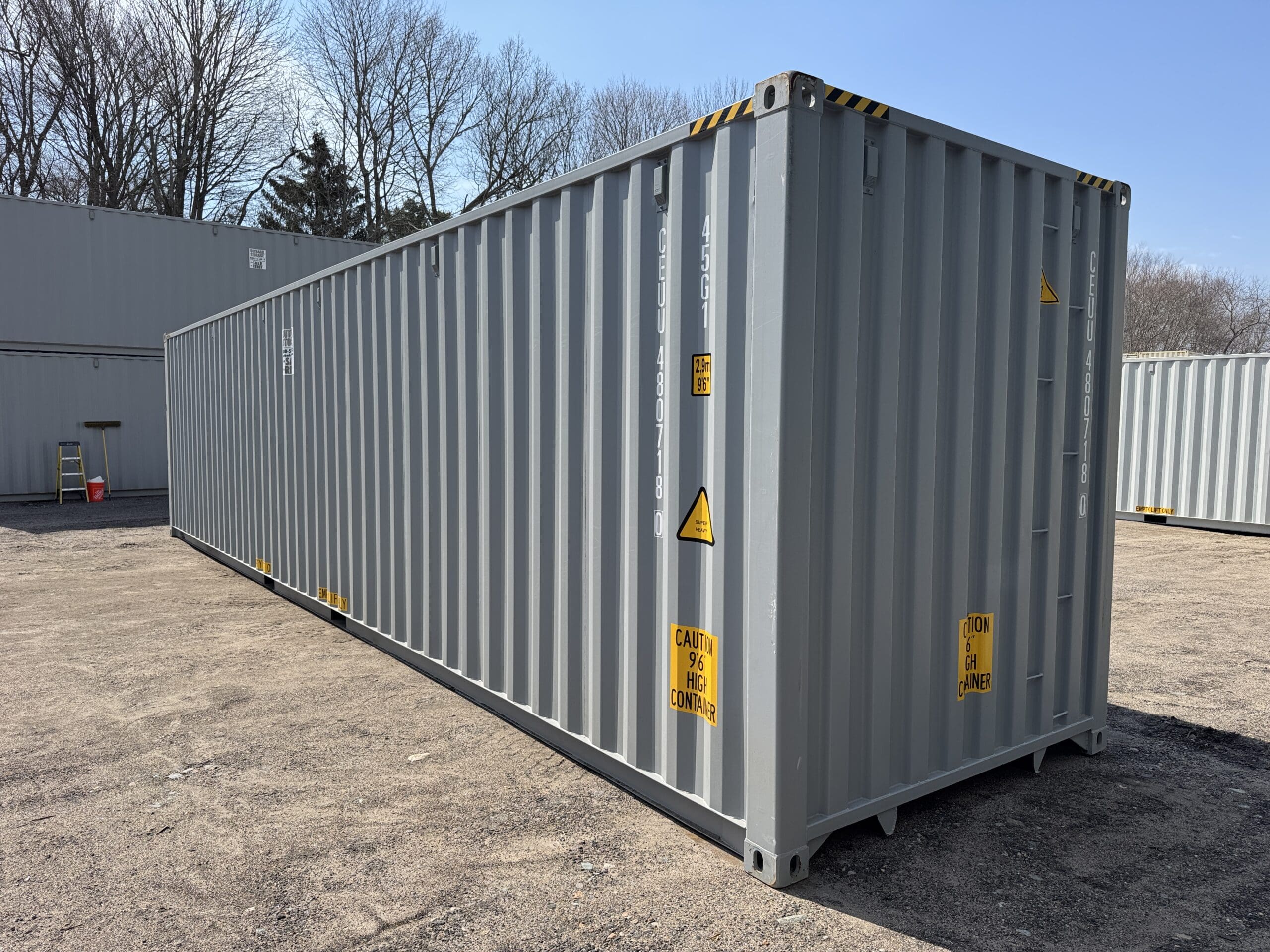 40ft New High Cube Shipping Container – Wind & Watertight – Gray — 40ft — new (image 10 of 12)