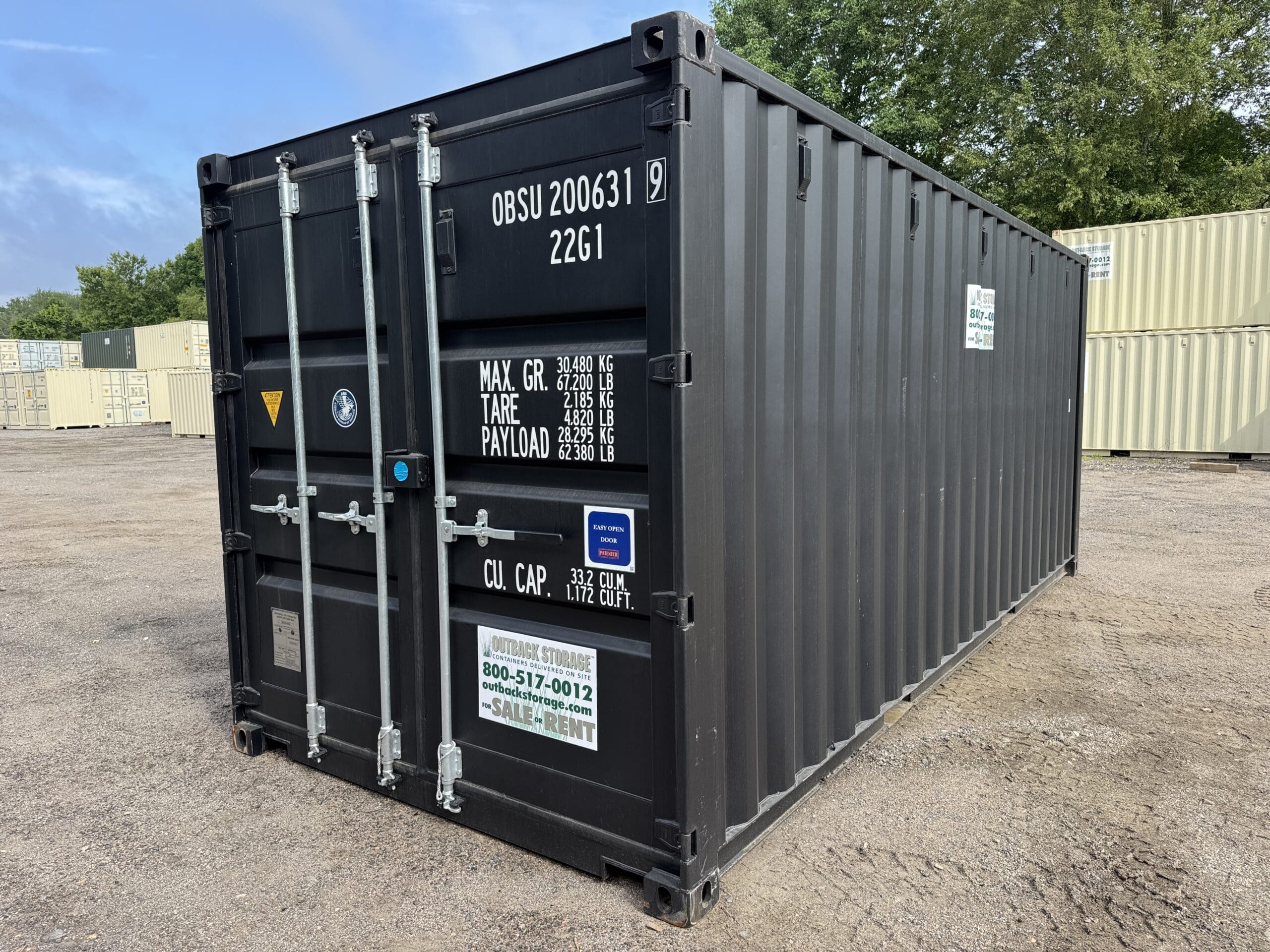 20ft New Shipping Container – Wind & Watertight – Black — 20ft — new (image 11 of 12)