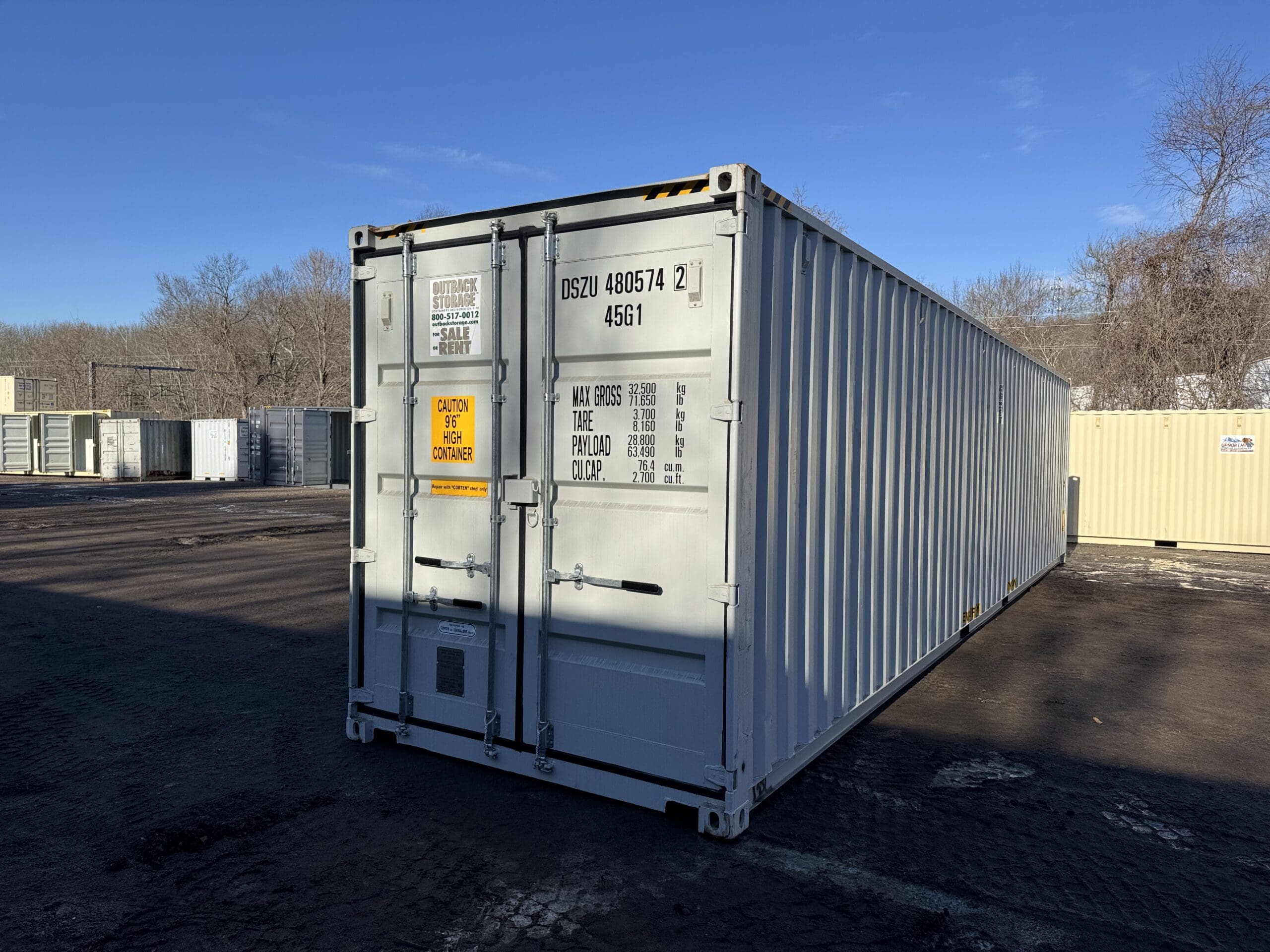 40ft New High Cube Shipping Container – Wind & Watertight – Lt Gray — 40ft — new (image 8 of 12)