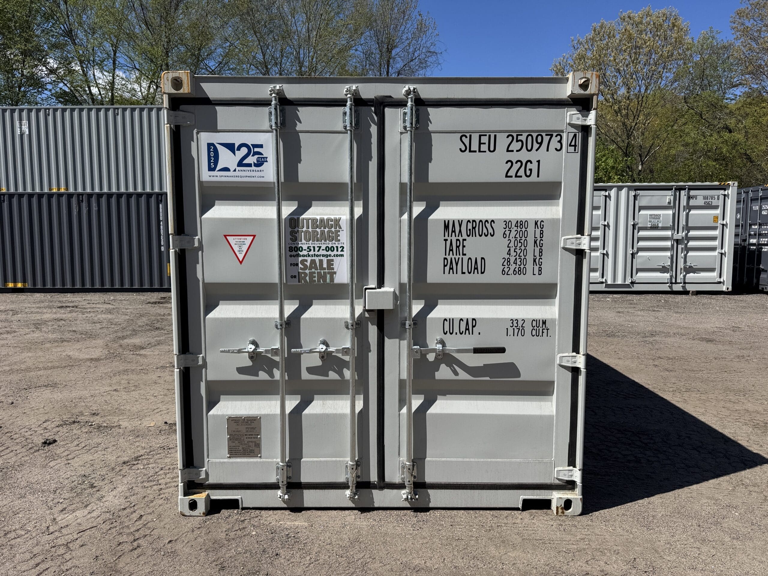 20ft New Shipping Container – Wind & Watertight – Gray — 20ft — new (image 3 of 12)