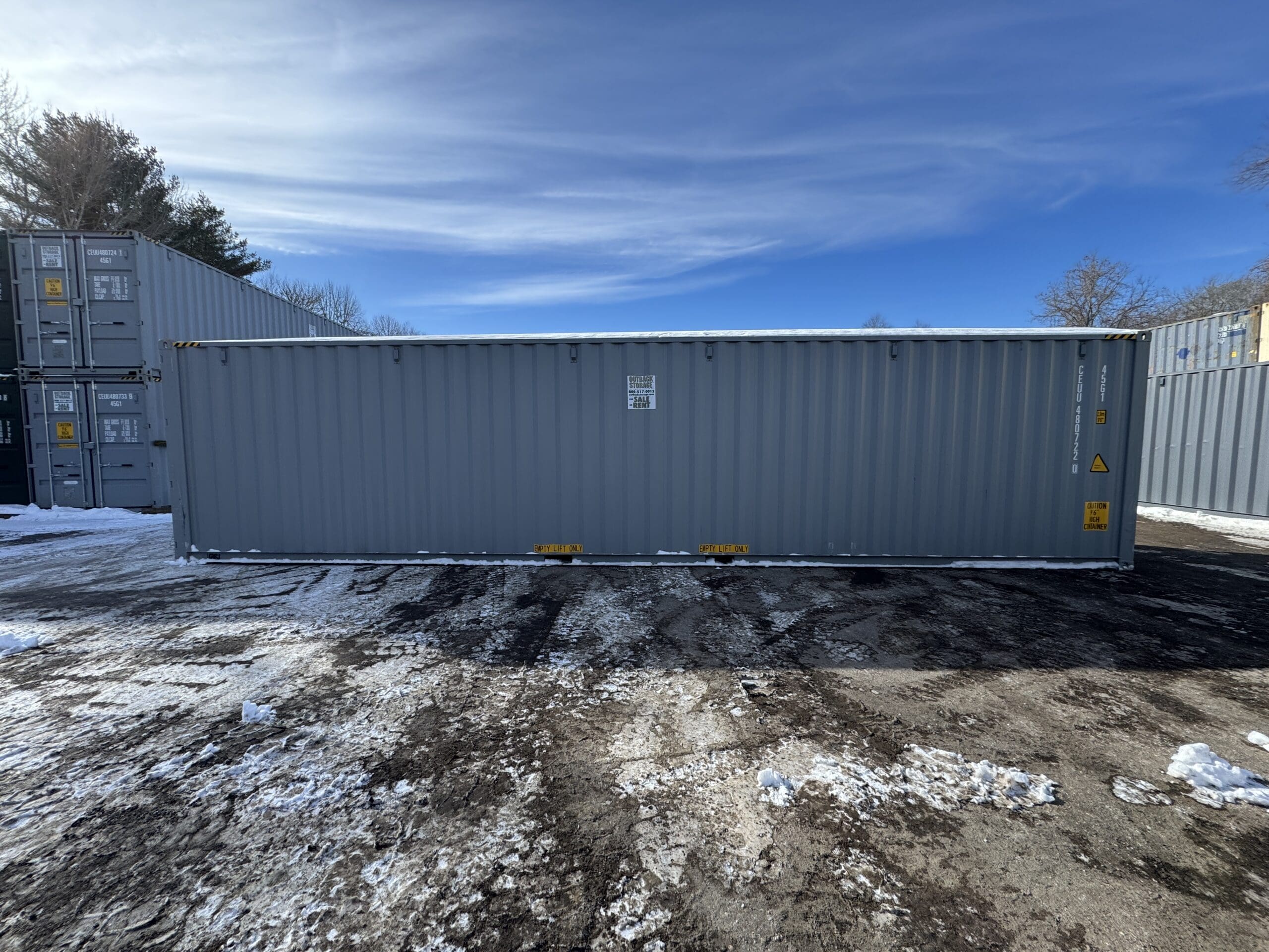 40ft New High Cube Shipping Container – Wind & Watertight – Gray — 40ft — new (image 9 of 12)