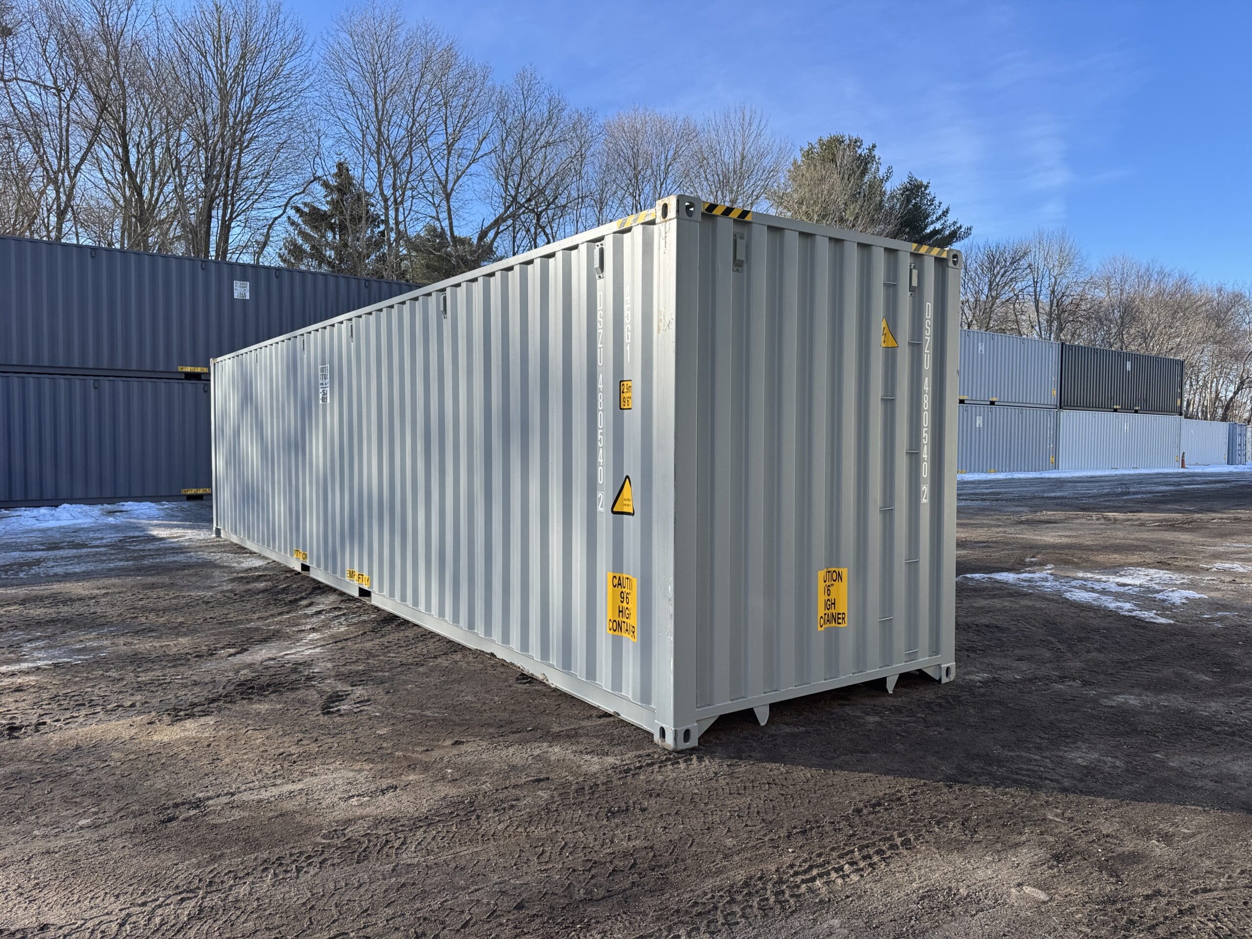 40ft New High Cube Shipping Container – Wind & Watertight – Gray — 40ft — new (image 9 of 12)