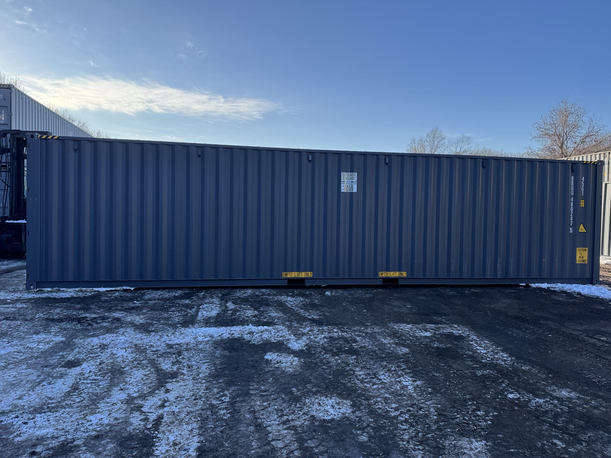 40ft New High Cube Shipping Container – Wind & Watertight – Gray — 40ft — new (image 10 of 12)