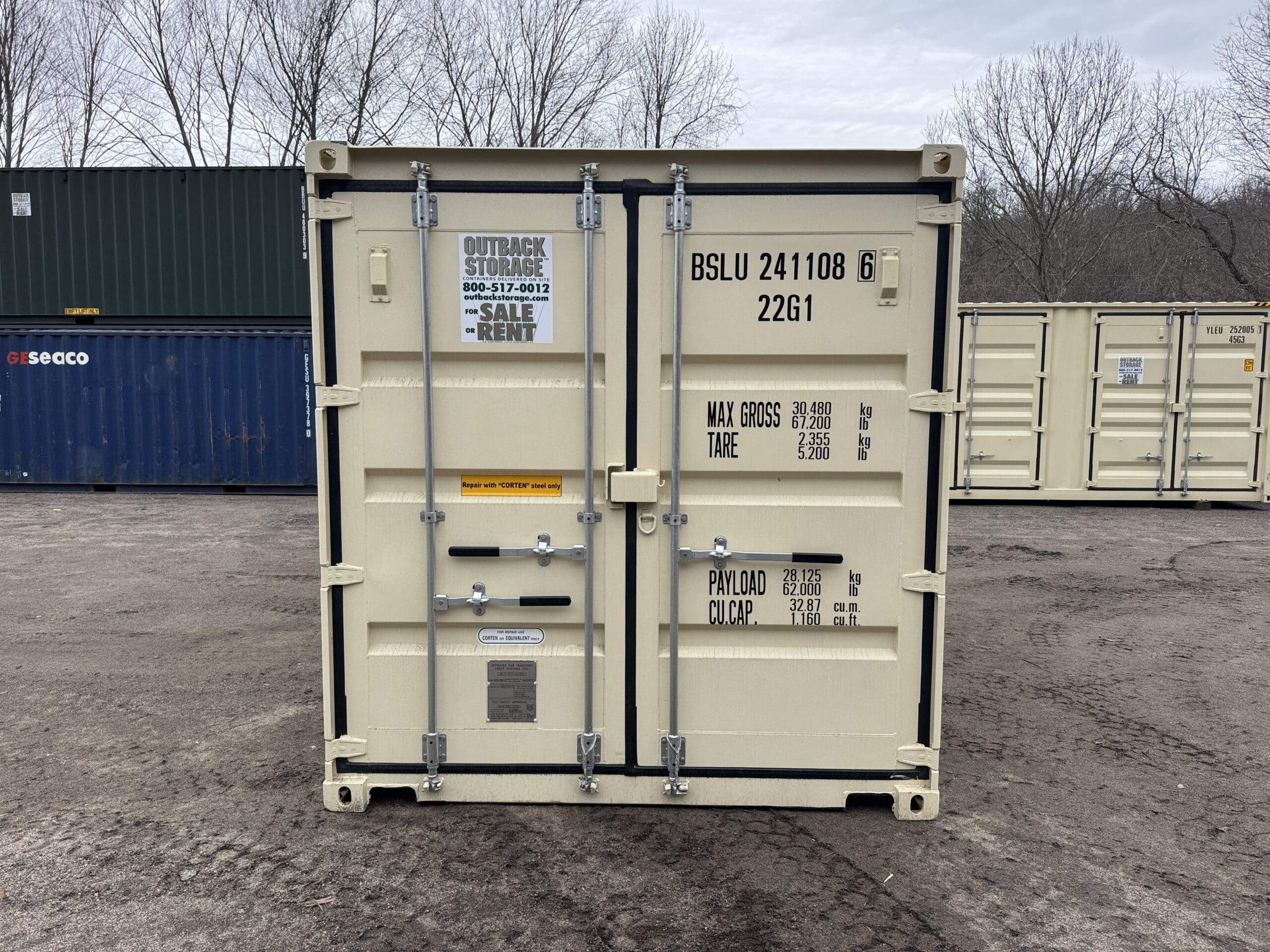 20ft New Shipping Container – Wind & Watertight – Beige — 20ft — new (image 3 of 12)