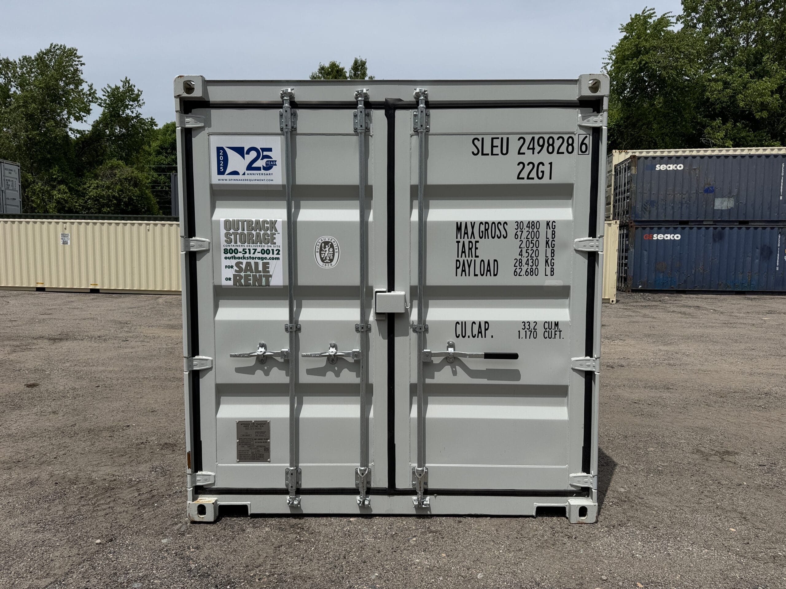 20ft New Shipping Container – Wind & Watertight – Gray — 20ft — new (image 3 of 12)