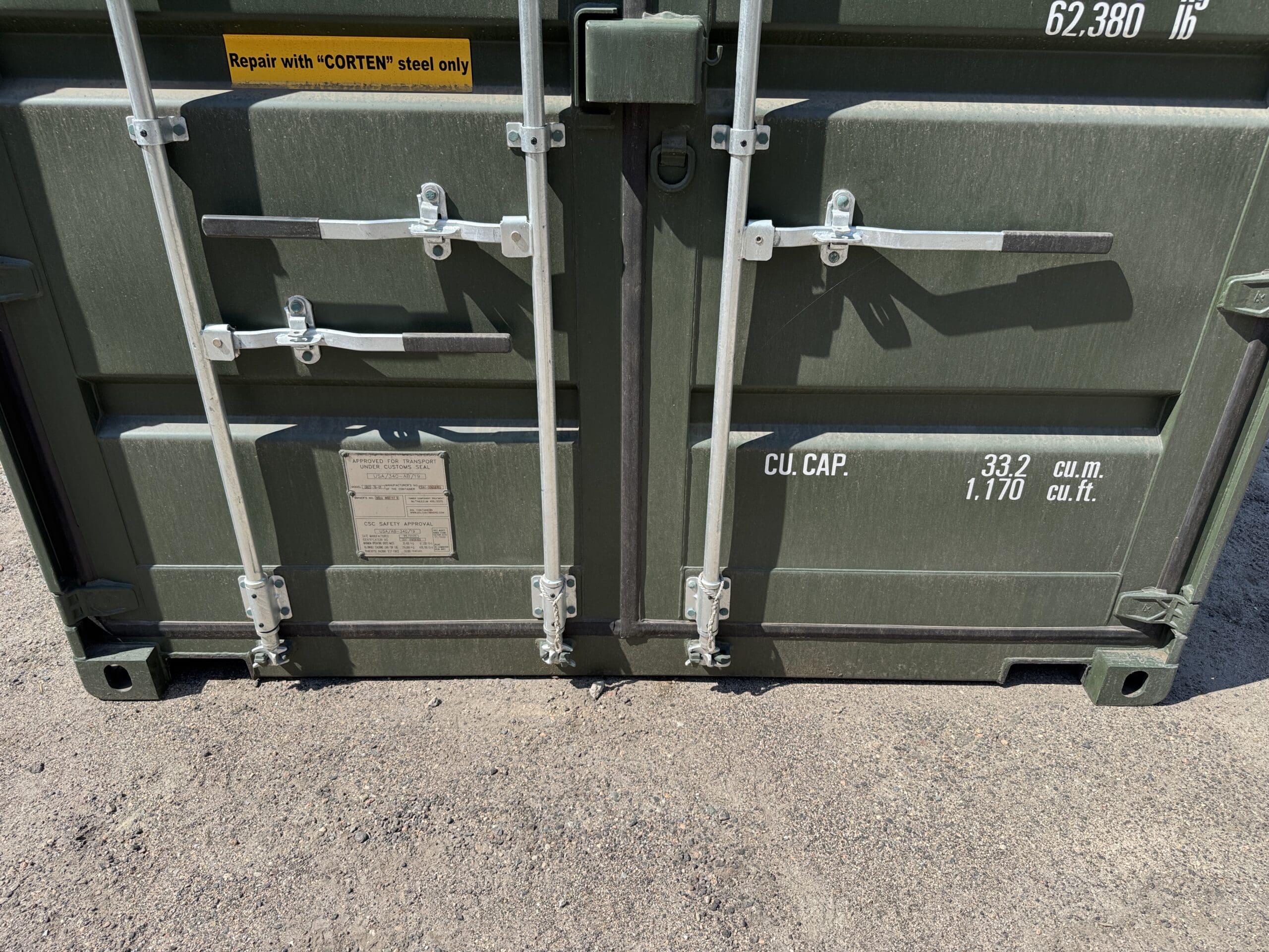 20ft New Shipping Container – Wind & Watertight – Green — 20ft — new (image 6 of 12)