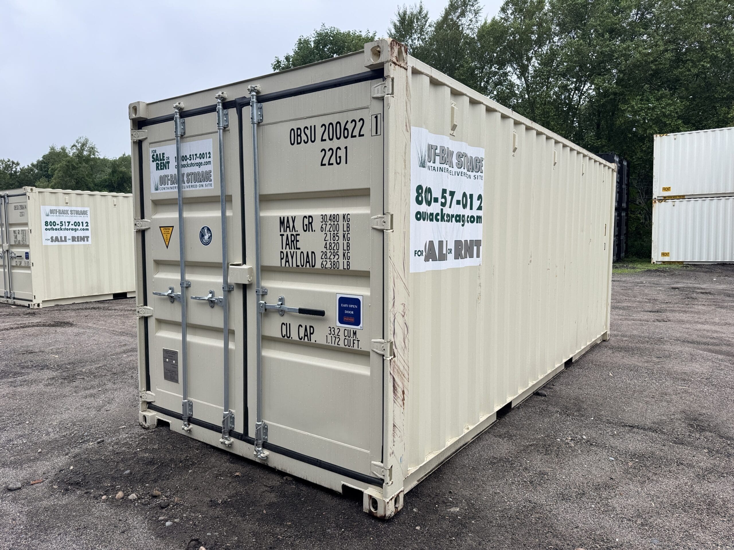 20ft New Shipping Container – Wind & Watertight – Beige — 20ft — new (image 11 of 12)