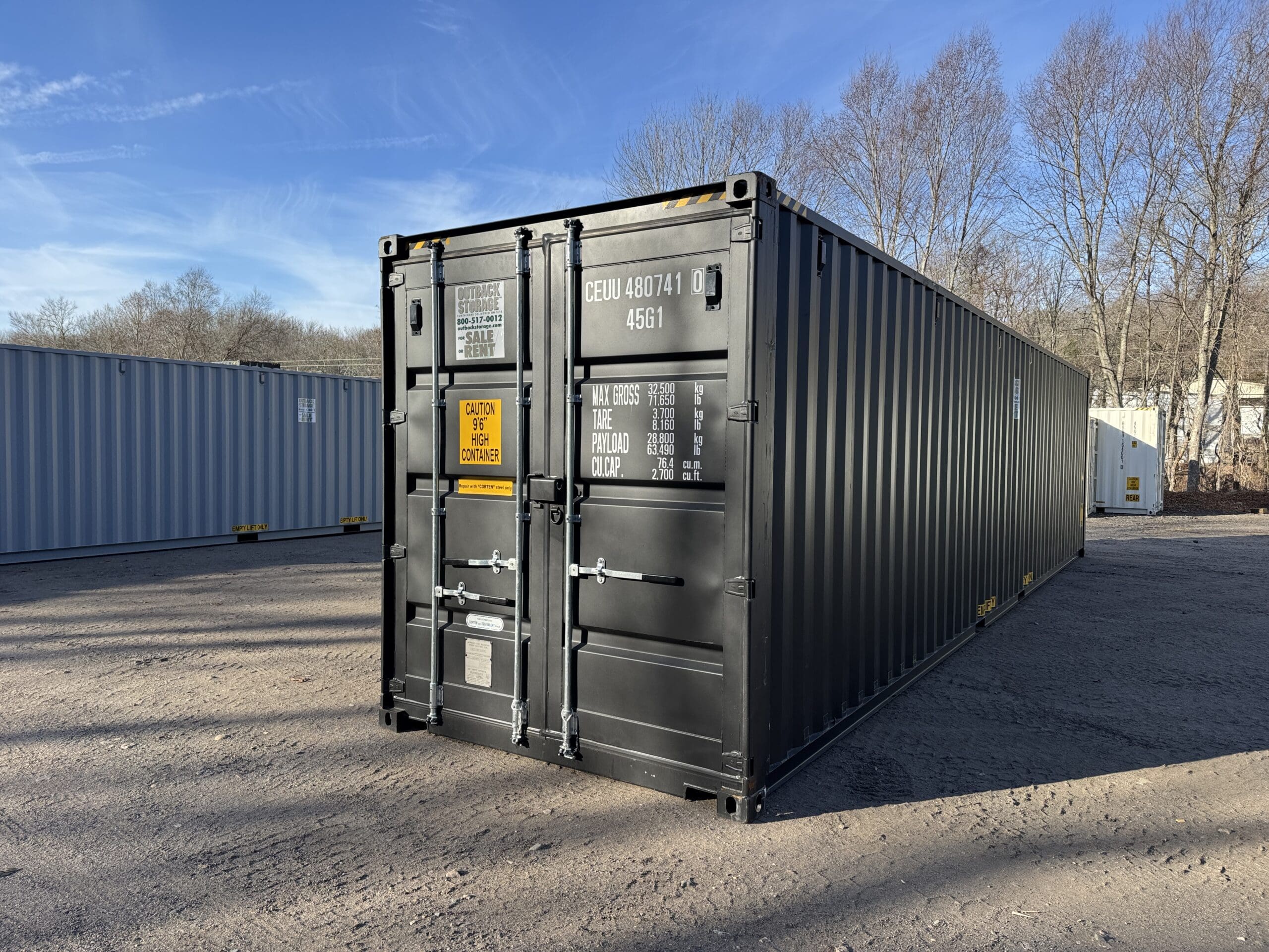 40ft New High Cube Shipping Container – Wind & Watertight – Black — 40ft — new (image 8 of 12)