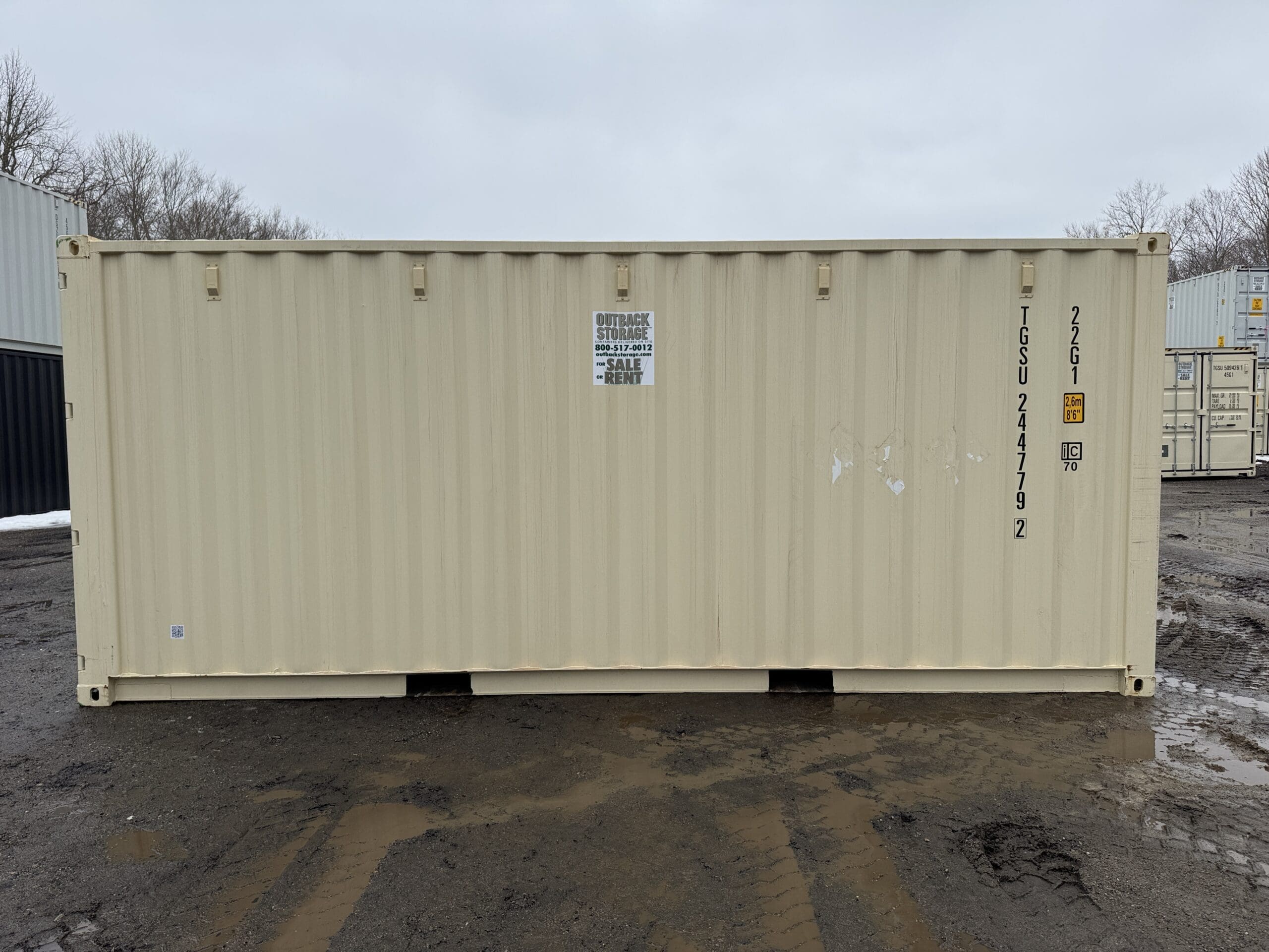 20ft New Shipping Container – Wind & Watertight – Beige — 20ft — new (image 10 of 12)